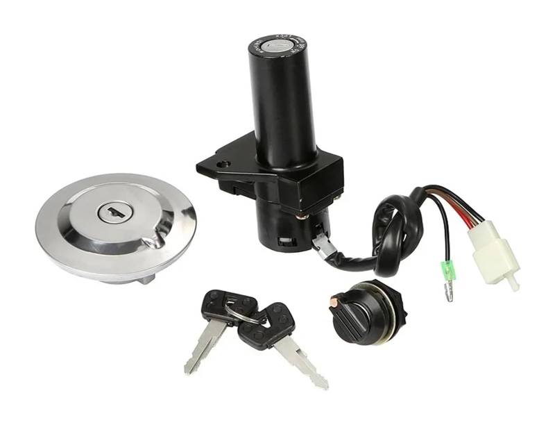 Motorrad Zündschalter Für YBR125 2002-2013 4 Drähte 3 Pin Motorrad Zündschloss Schloss Tankdeckel Schloss Mit Schlüssel Kit von Ohocean