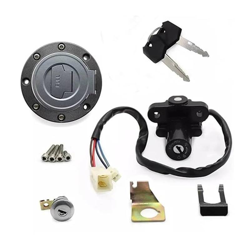 Motorrad Zündschalter Für YZF R1 2002-2003 2007-2022 Für R6 2004 2006-2022 Für FJR1300 2001-2022 Für FZ6 Zündschloss Tankdeckel Sitzschloss Schlüsselsatz von Ohocean