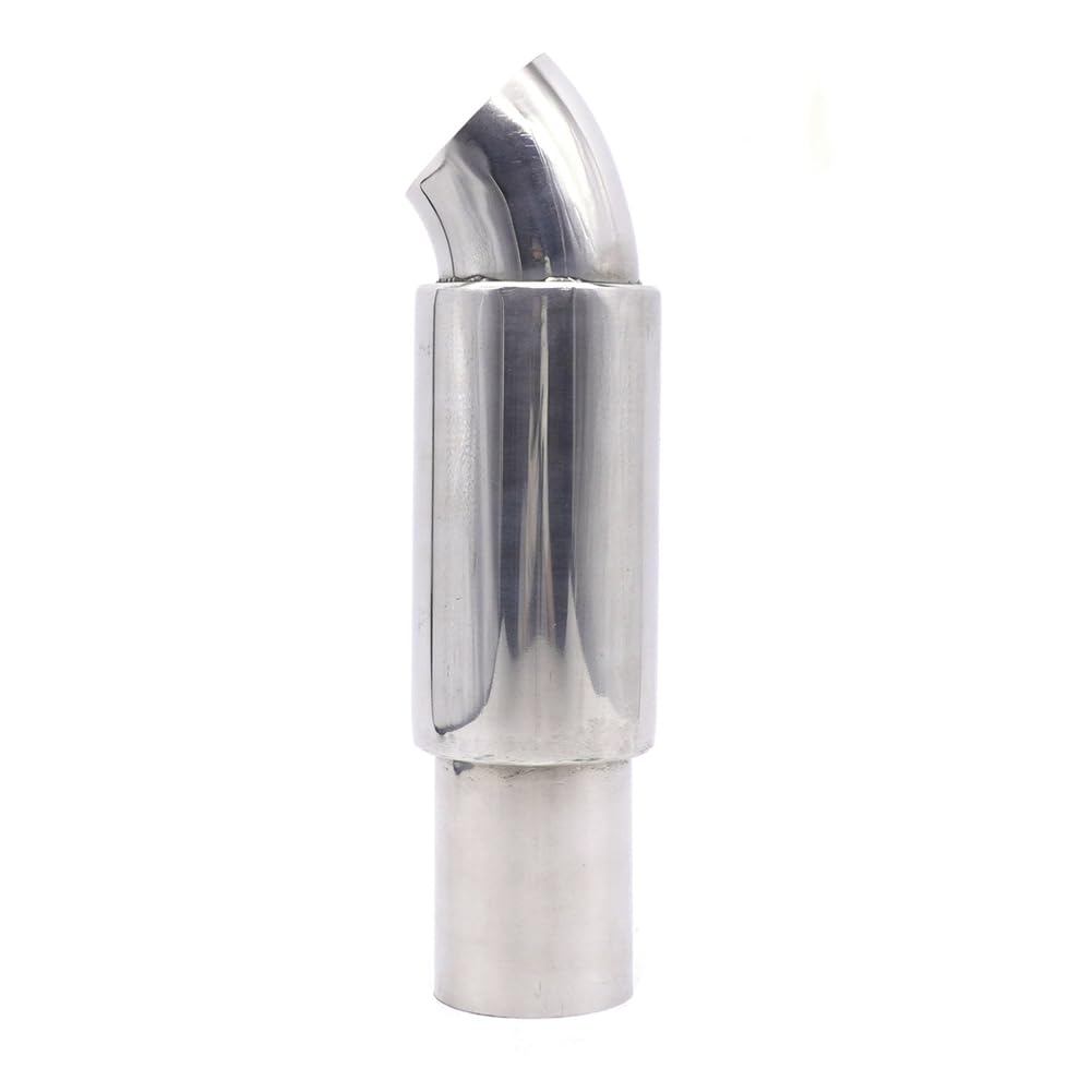 Ohulelks 51 mm Variables Auspuffendrohr, Schalldämpfer-Endrohr, Silberfarben, Edelstahl, für Autozubehör, Universell, Hohe Qualität von Ohulelks