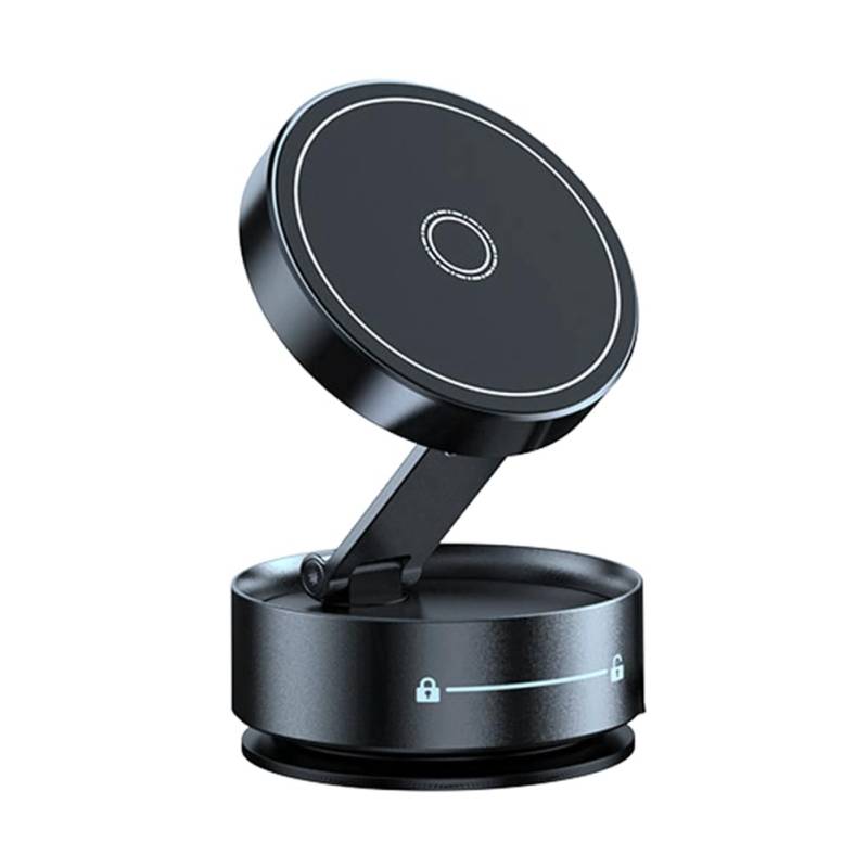 Ohulelks Q12 Magnetische Auto-Handyhalterung Faltbare 360° Verstellbare Halterung für Smartphone Magnet Vakuum Saugnapf Ständer von Ohulelks
