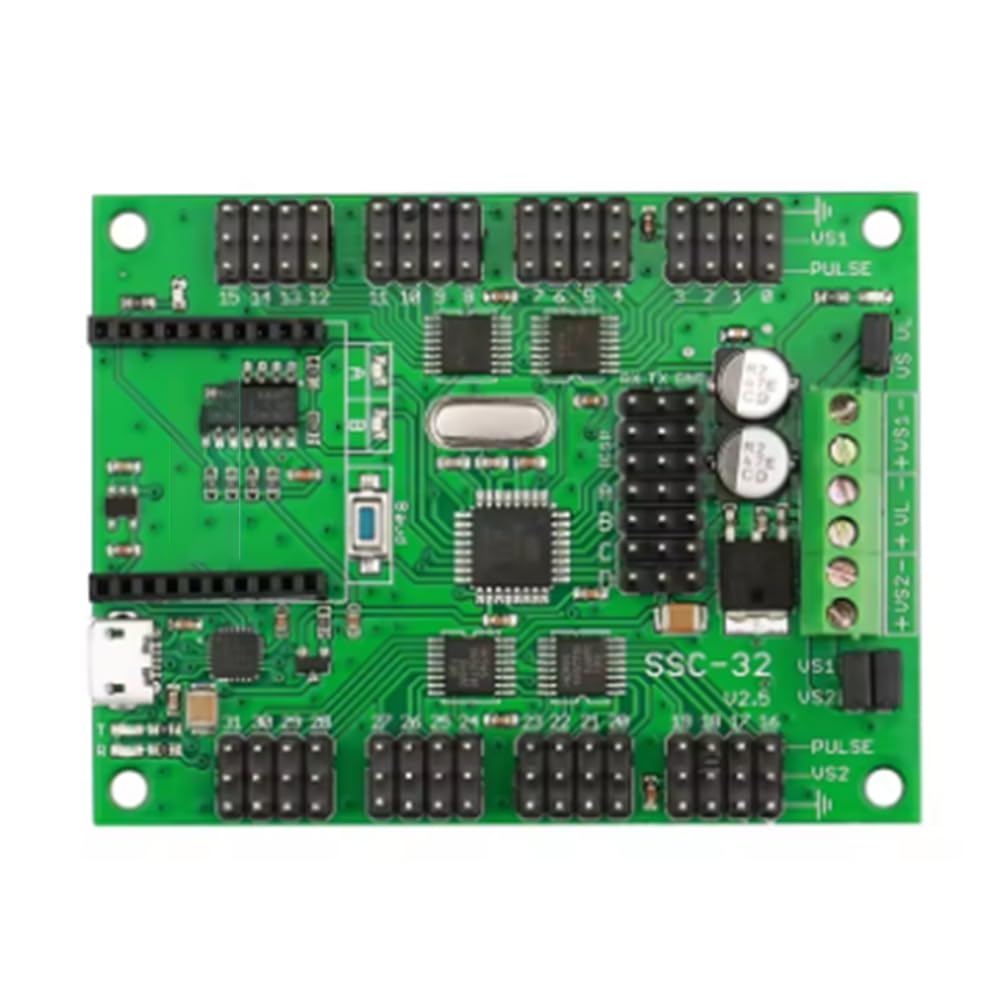 Ohulelks SSC32-V2.5 32-Kanal-Mehrkanal-Servocontroller mit USB-XBEE-Schnittstelle, Passend für PC- LINUX, für Hexapod Spider, Biped Robots von Ohulelks