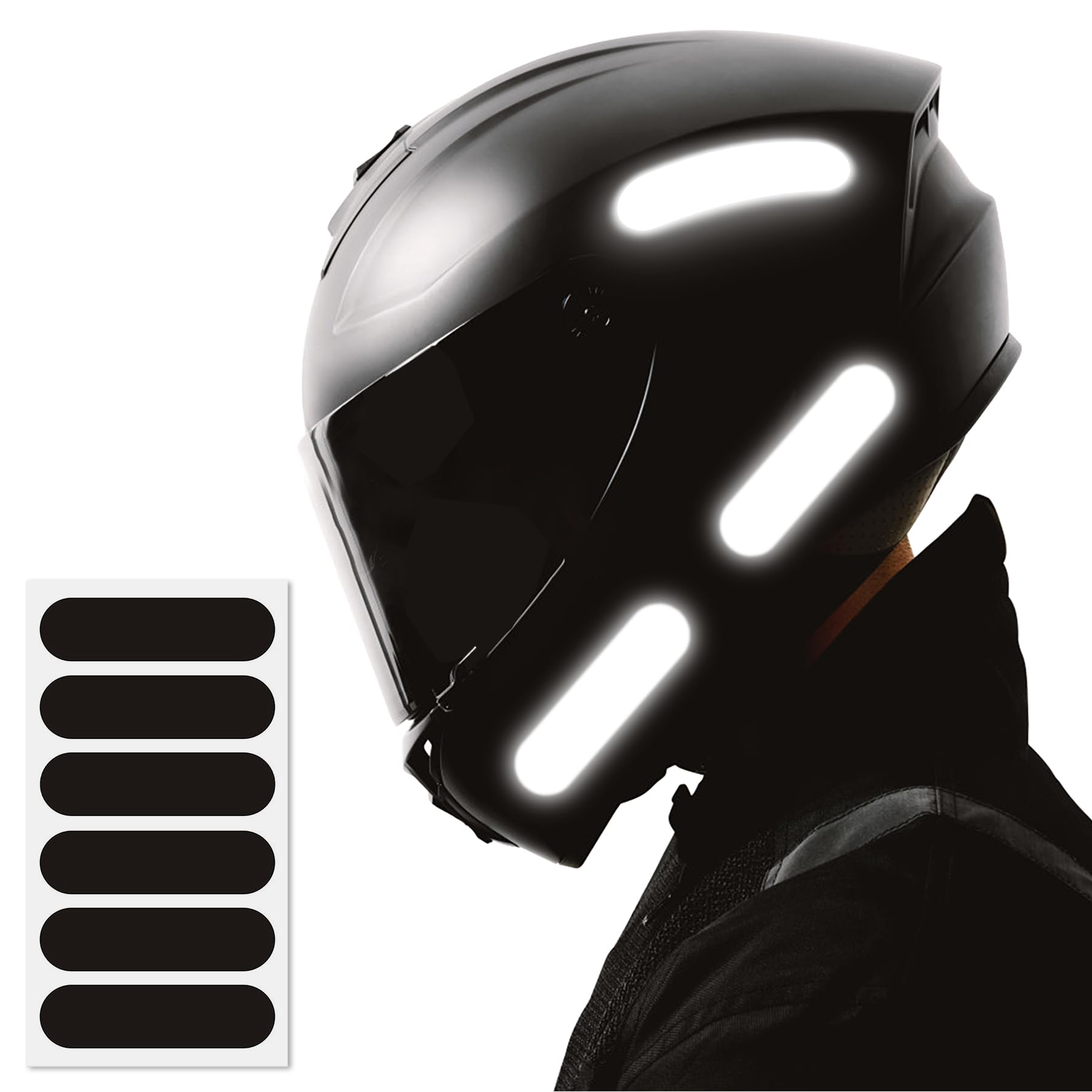 OioTuyi 4 Reflektierende Motorradhelm Aufkleber, Helm Aufkleber Reflektierend, Hohe Sichtbarkeit, Diskret und Design, Motorradhelm Dekor Aufkleber OioTuyi 4 Reflektierende Motorradhelm Aufkleber, Helm Aufkleber Reflektierend, Hohe Sichtbarkeit, Diskret und Design, Motorradhelm Dekor Aufkleber von OioTuyi