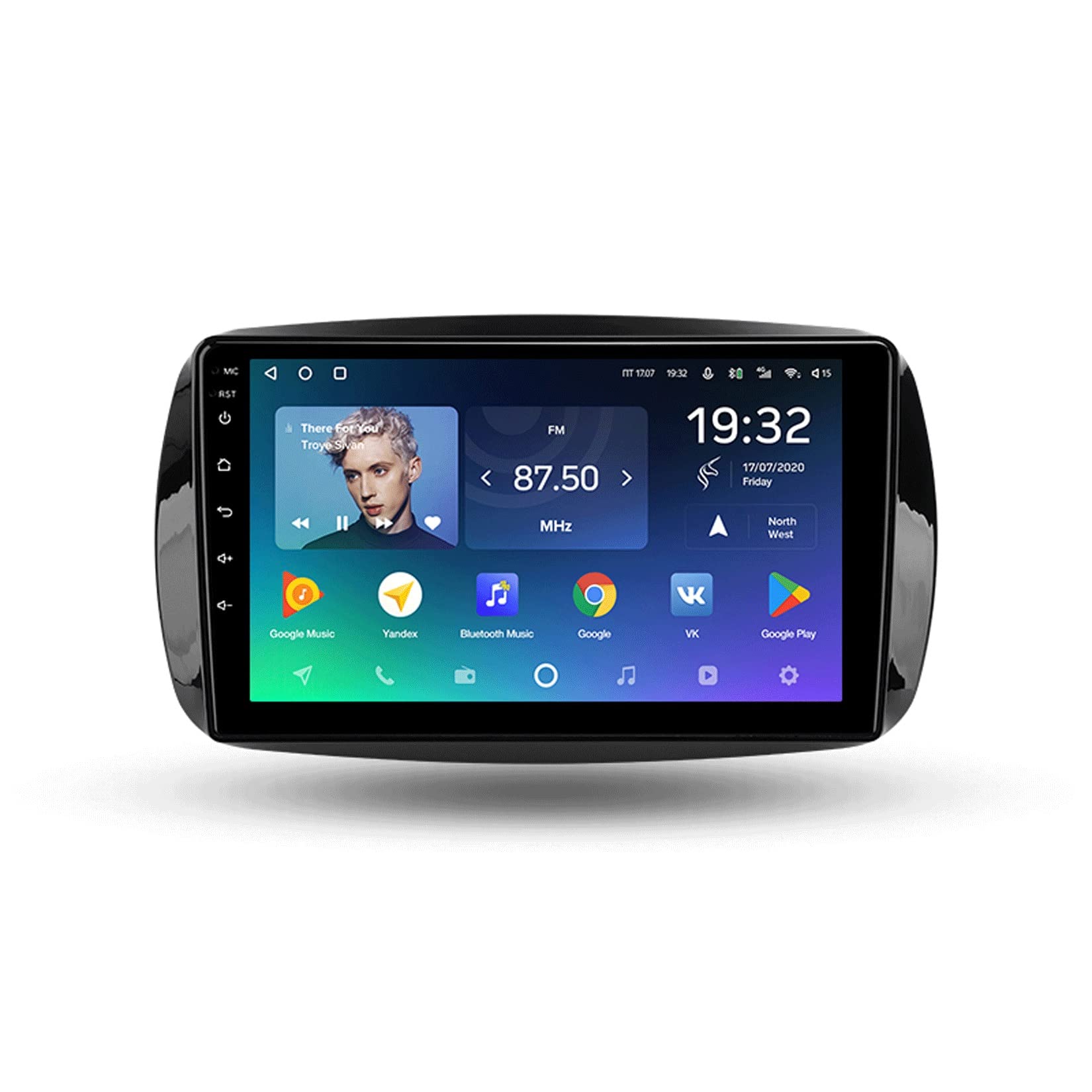 Android 10 Autoradio Stereo Kompatibel für Mercedes Benz Smart Fortwo 3 C453 A453 W453 2014-2020 Car Radio 9 Zoll 1080P Touchscreen Freisprecheinrichtung Doppel Din mit Bildschirm RüCkfahrkamera von Oitflih