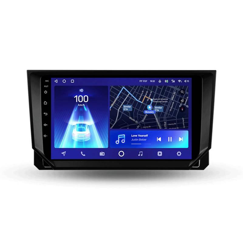 Android 10 Autoradio mit navi für Seat Ibiza 2017-2020 Plug-and-Play car Radio Player GPS Navigation 2 Din Radio Bluetooth USB Unterstützt RDS USB Kamera SWC SD (Color : T300 1+16G) von Oitflih