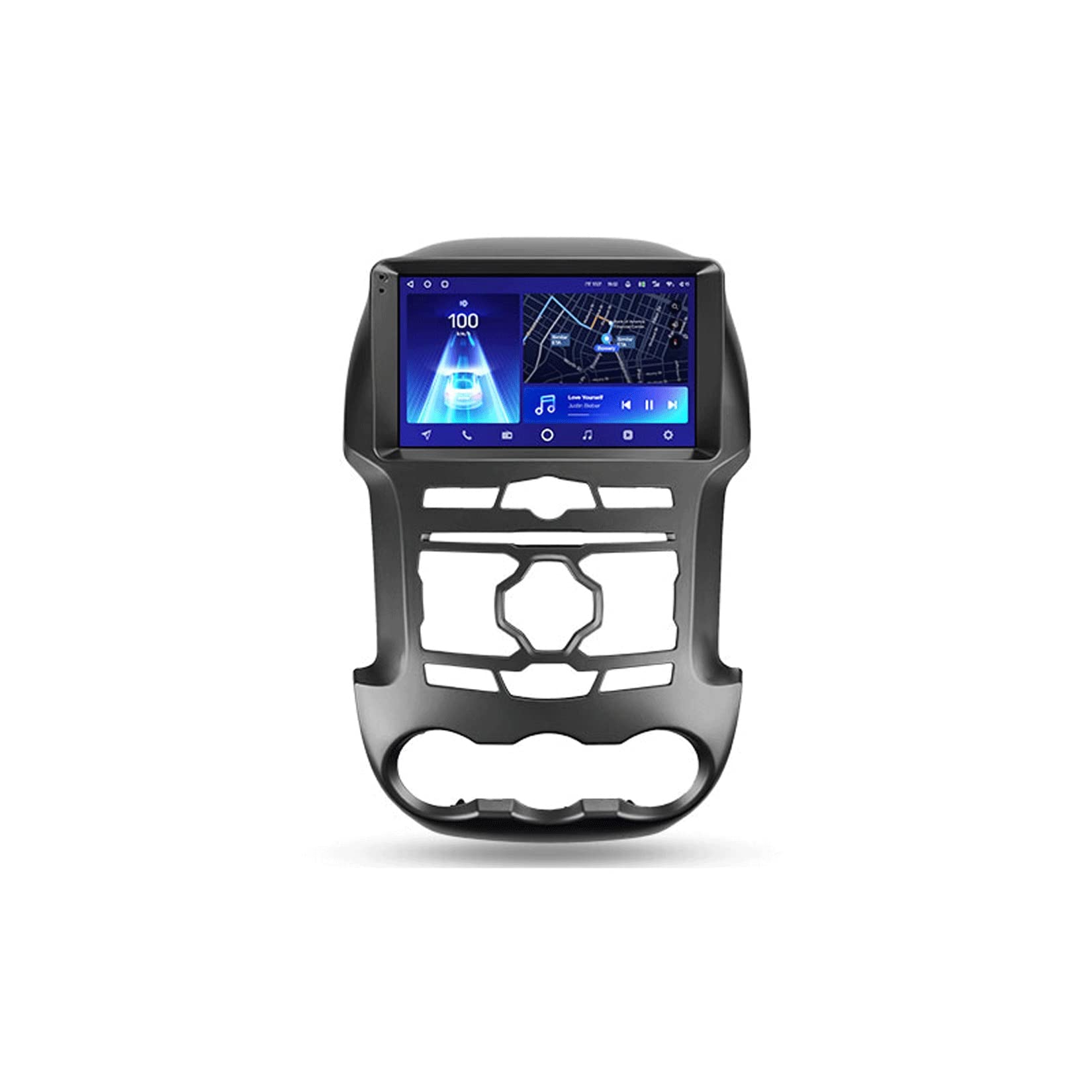 Oitflih Autoradio Bluetooth Autoradio mit DAB Navi Android für Ford Ranger 3 2011-2015 Plug-and-Play Auto-Multimedia-Player mit 1080P HD-Touchscreen DAB/GPS/FM/Bluetooth/USB/WiFi (Color : T300 1+16G) von Oitflih
