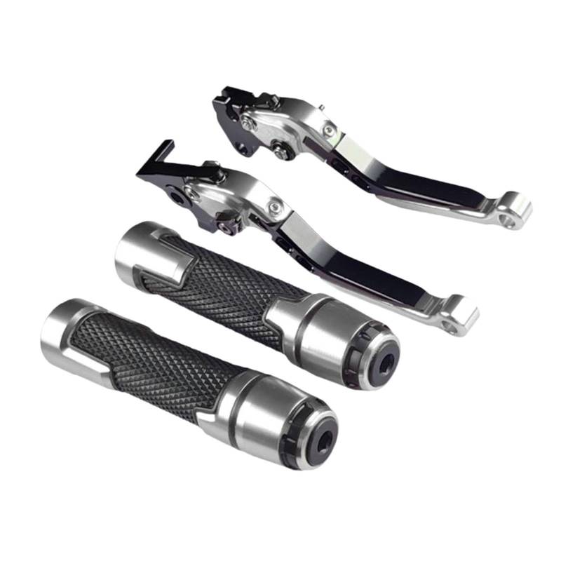 Okiyakusama Kupplungs- und Bremshebel Set für CBR650R mit klappbarem Mechanismus, Silber von Okiyakusama