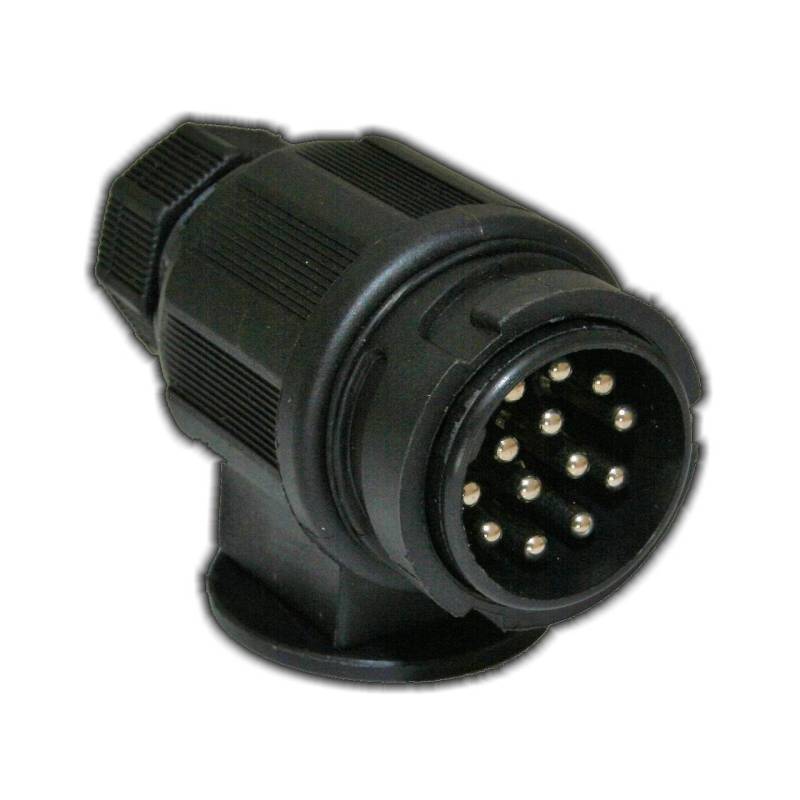 1x 13-poliger STECKER für 12V KfZ Anhänger Schwarz PVC Anhängerstecker AHK Neu Old-Harvest von Old-Harvest