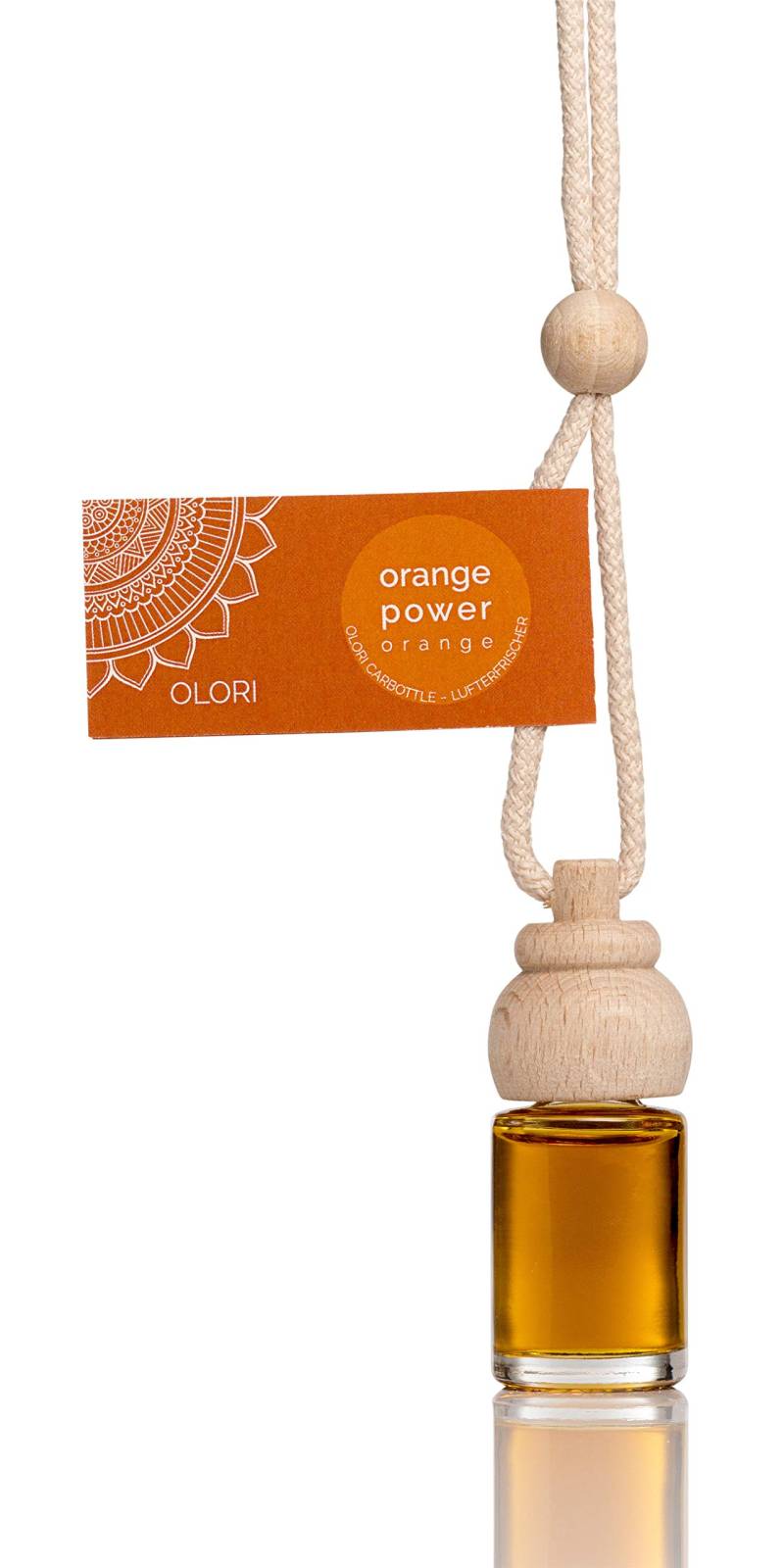Lufterfrischer Orange I Duftspender Auto, Wäsche, Schrank I Essenz aus ätherischen Ölen I ergiebig & langanhaltend I 4 x 8 ml von Olori