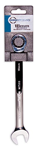 Omega Mechanix M7593 Ratschen-Schraubenschlüssel - 18mm - CR-V - Profi-Qualität von Omega