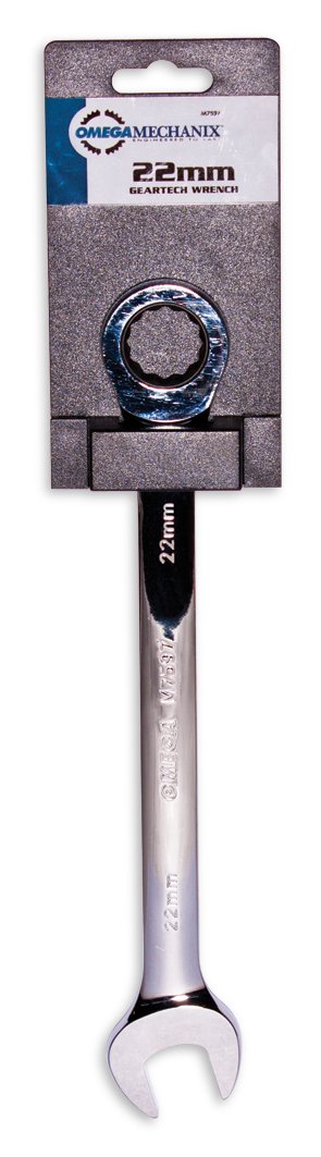 Omega Mechanix M7597 Ratschen-Schraubenschlüssel - 22mm - CR-V - Profi-Qualität von Omega Lift Equipment