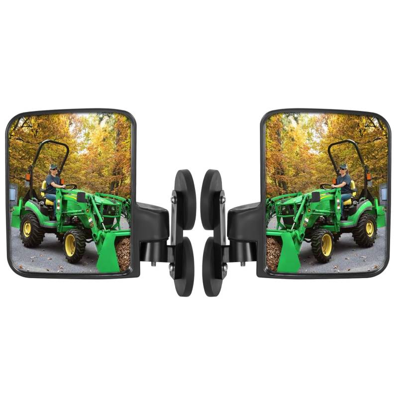 Universal Traktorspiegel, Starke magnetische Traktor-Seitenspiegel, Kompatibel mit Kubota B BX Mahindra John Deere Traktor, Zubehör von Omgro