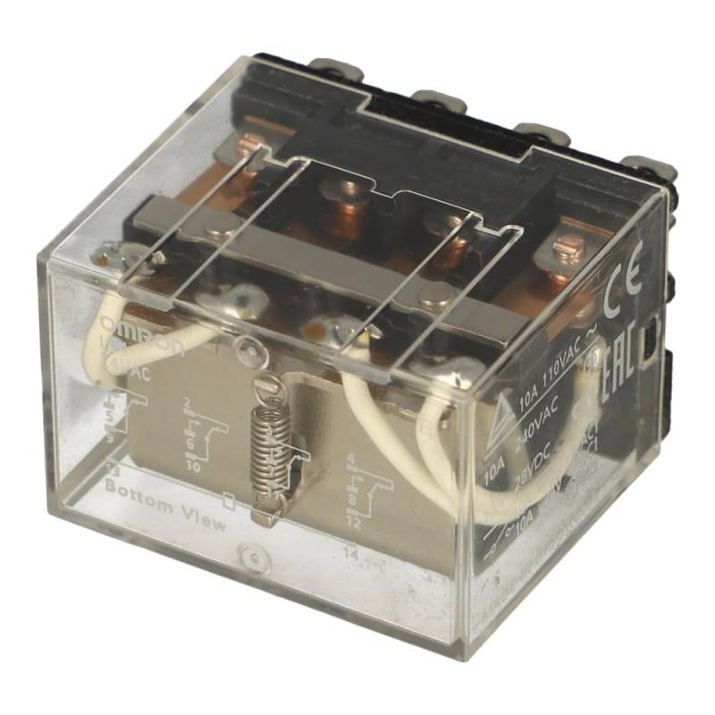 LY4 24AC | 116441 | OMRON PLUG IN POWER RELAY, 24V DC COIL, 10A SWITCHING CURRENT, 4PDT von Omron