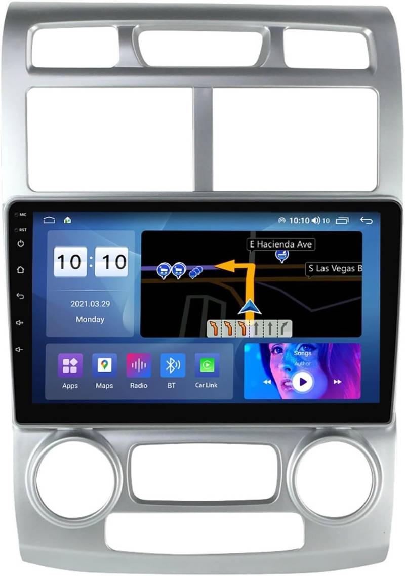 OmurgA Android 12-Auto-Multimedia-Radio-Videoplayer Für K-IA Sportage 2004-2007, 9" Autoradios GPS Navigation Multifunktions Stereo Radio Video Bildschirm Mit 4G 5G WiFi SWC BT M100S 4 core 1+16GB von OmurgA