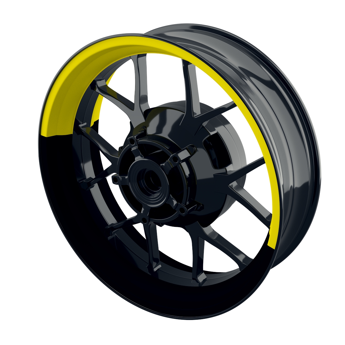 One-Wheel Felgenaufkleber halb halb schwarz gelb matt One-Wheel Felgenaufkleber halb halb schwarz gelb matt von One-Wheel