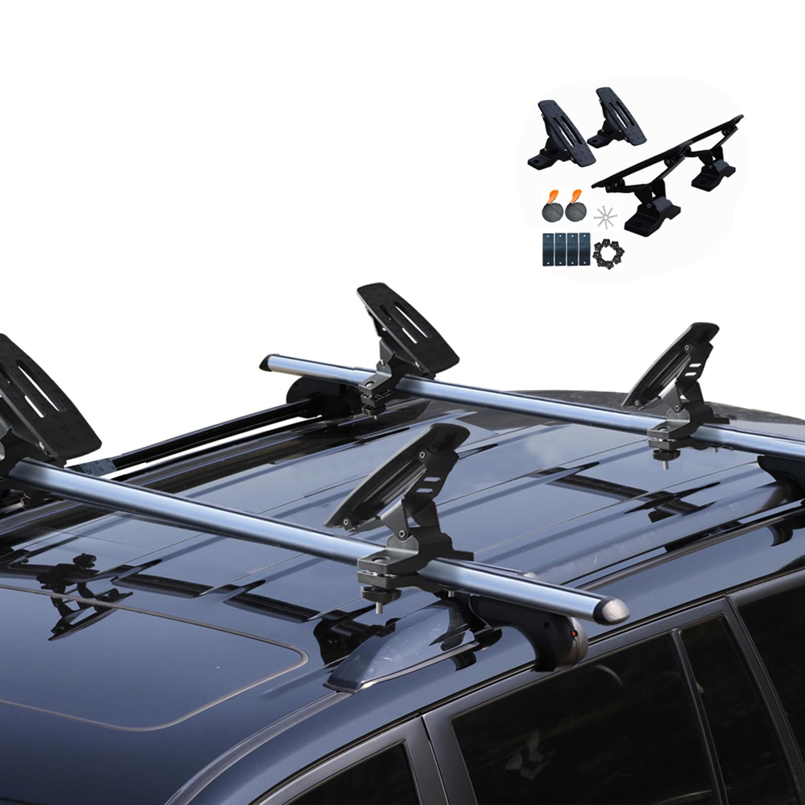 Onefeng Sports 61,2 kg Kajak-Sattel, Aluminium, rostfreier Kajak-Dachträger mit 3,8 cm Breiten Spanngurten für Träger für Kanu, Boot, Paddelboard, Surfbrett, zur Montage an Auto, SUV, LKW, Querstange Onefeng Sports 61,2 kg Kajak-Sattel, Aluminium, rostfreier Kajak-Dachträger mit 3,8 cm Breiten Spanngurten für Träger für Kanu, Boot, Paddelboard, Surfbrett, zur Montage an Auto, SUV, LKW, Querstange von Onefeng Sports