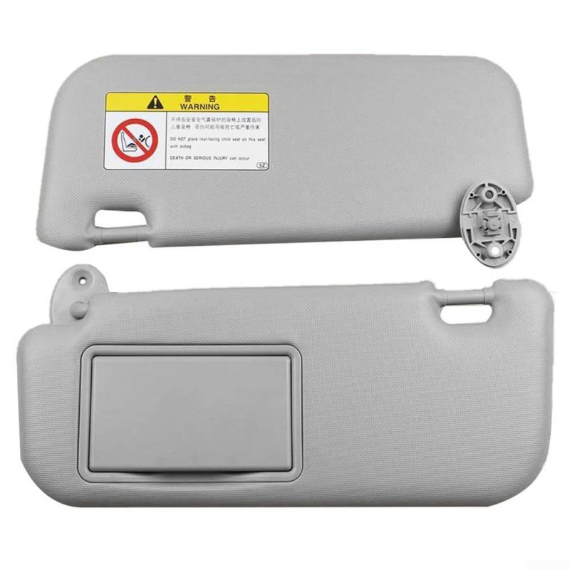 Oniissy Auto-Sonnenblende mit Make-up-Spiegel für Toyota Corolla E160 E170 2014–17, Auto-Schminkspiegel mit LED-Lichtern, wiederaufladbarer Sonnenblende, Make-up-Spiegel (grau links) von Oniissy