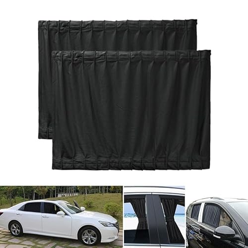 Oniissy Auto-Vorhänge, 2 Stück, universal, für Auto, Van, SUV, VIP, Fenstervorhang, Anti-UV-Sonnenschutz, Visier, 50 x 39 cm von Oniissy
