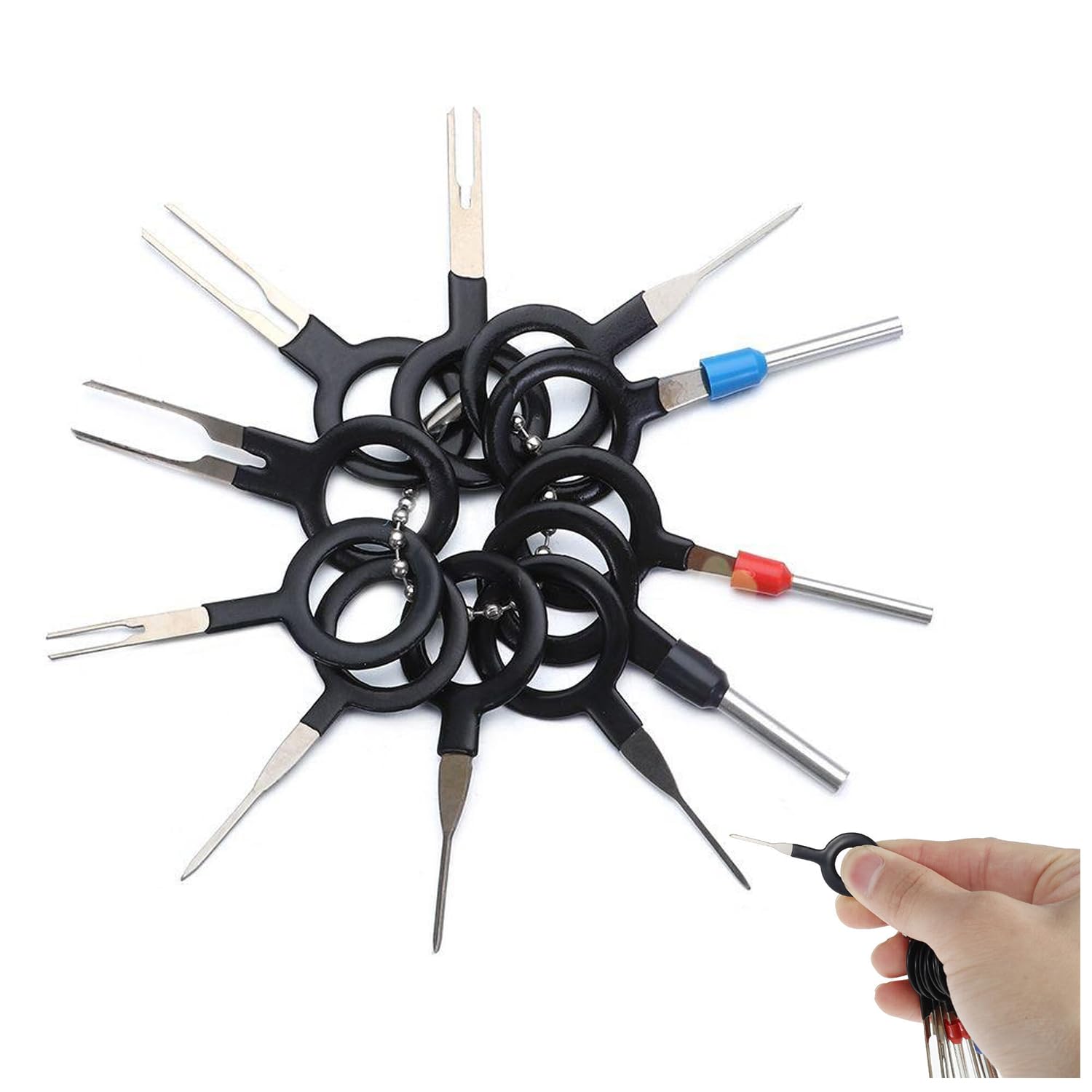 Terminal Ejector Kit für Auto Upgrade Kfz Werkzeug Auspinnwerkzeug Kfz Set 11 Stück Entriegelungswerkzeug KFZ Stecker Auspinwerkzeug mit Schutzhülle für Meisten Steckverbinder Terminals (11pcs) von Onperpoe