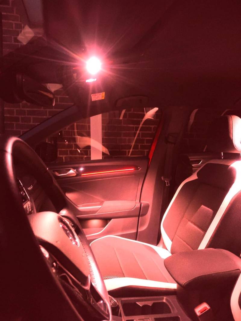 Onwomania Innenraum Leuchtmittel Beleuchtung Set kompatibel mit Opel Astra J/Rot/Innenraumbeleuchtung/Rot 8 Stück von Onwomania