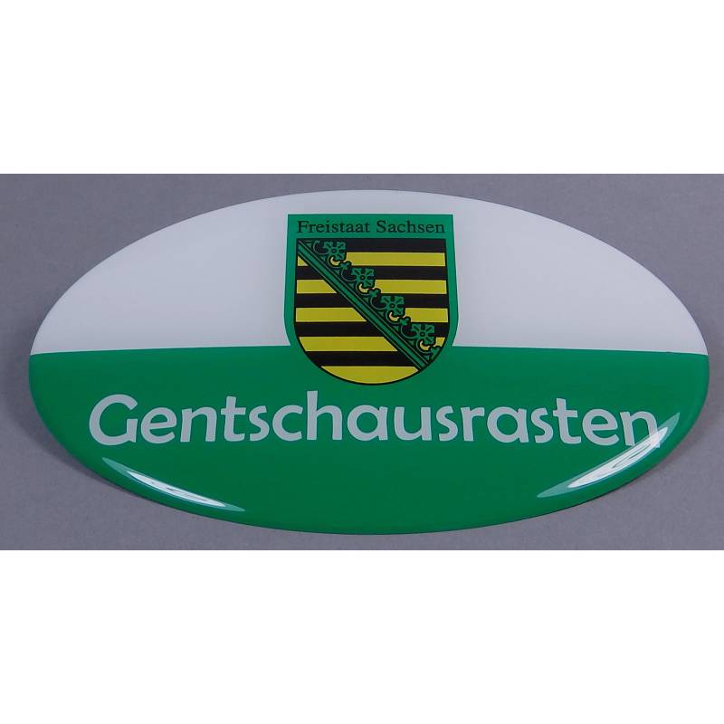 Aufkleber Gentschausrasten oval von Oorschwerbleede