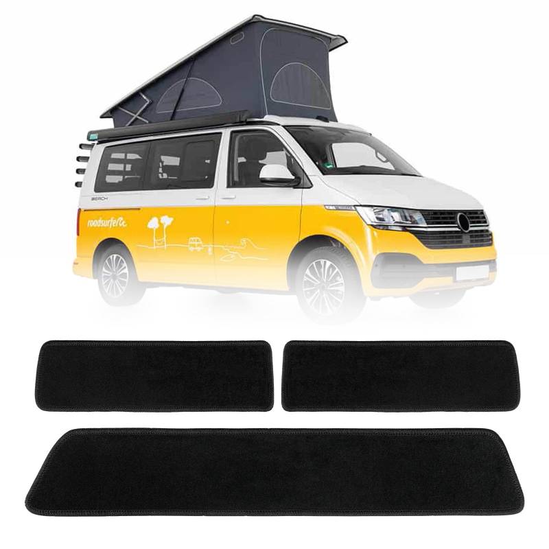 Opaltool 3-TLG Teppiche Einstieg Trittstufen passend für VW T5 T6 T6.1 Multivan, Teppiche Fußmatten für 1 Schiebetüren von Opaltool