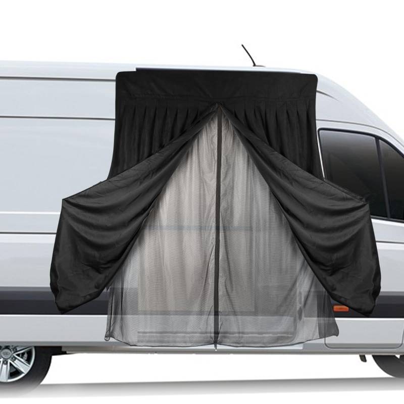 Opaltool Auto Insektennetz für Ford Transit Custom, Zweischichtig Magnetische Moskitonetze mit Wildleder Außen für Bugs Insekten zu Vermeiden, Auto Schiebetür Insektennetz für Outdoor-Camping von Opaltool