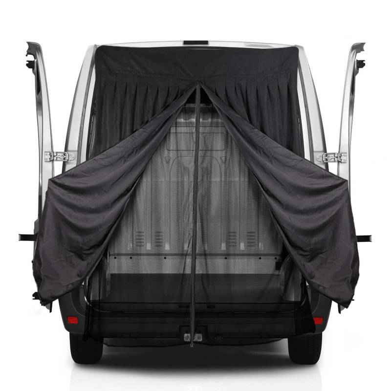 Opaltool Auto Insektennetz für VW T6/T6.1/ T6 California, Zweischichtig Magnetische Hintertür Heckklappe Moskitonetze mit Wildleder Außen für Bugs Insekten zu vermeiden für Outdoor-Camping von Opaltool