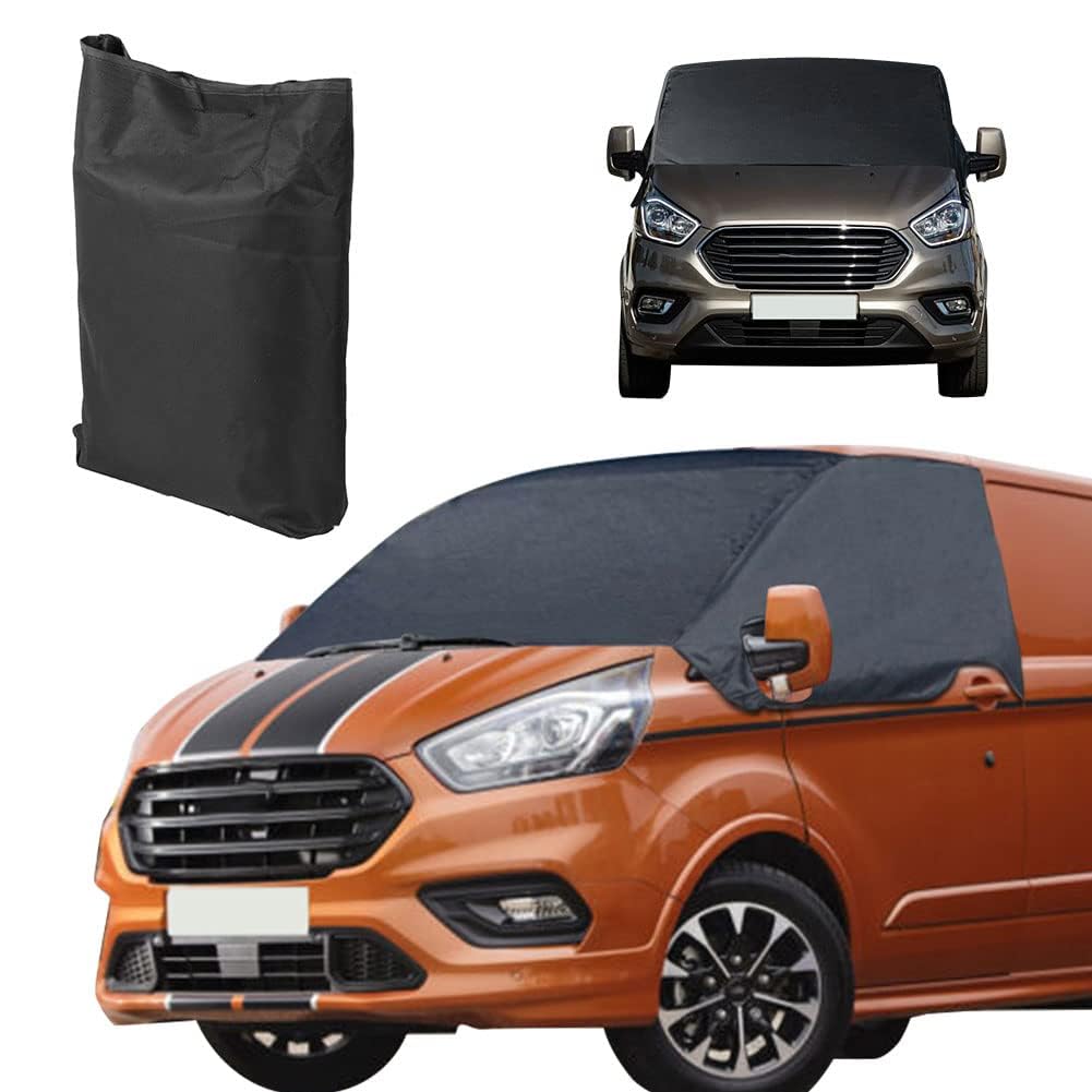 Auto Windschutzscheiben Abdeckung für Ford Transit Custom 2012-2024, 600D Frontscheibe Abdeckung Frontscheibe Wrap Cover Wasserdicht Wetterfest Anti Frost Frontscheibenabdeckung ,Scheibenabdeckung von Opaltool