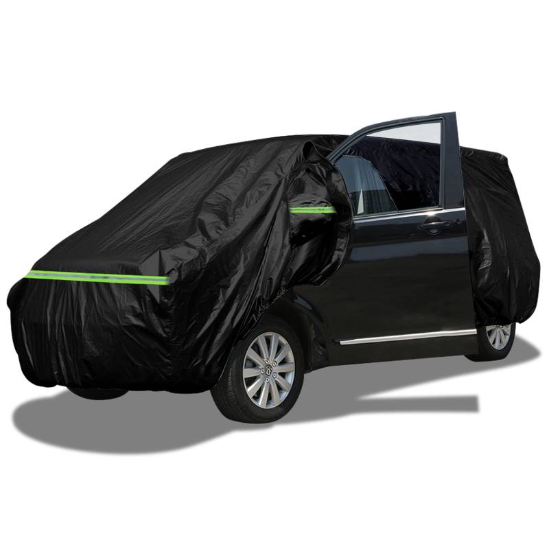 Autoabdeckung Vollgarage Abdeckplane Auto Kombipassend für VW T5 T6, 300D Atmungsaktiv SWB Autoabdeckung Große Car Cover Winter/Sommer mit Seitentür-Reißverschluss von Opaltool