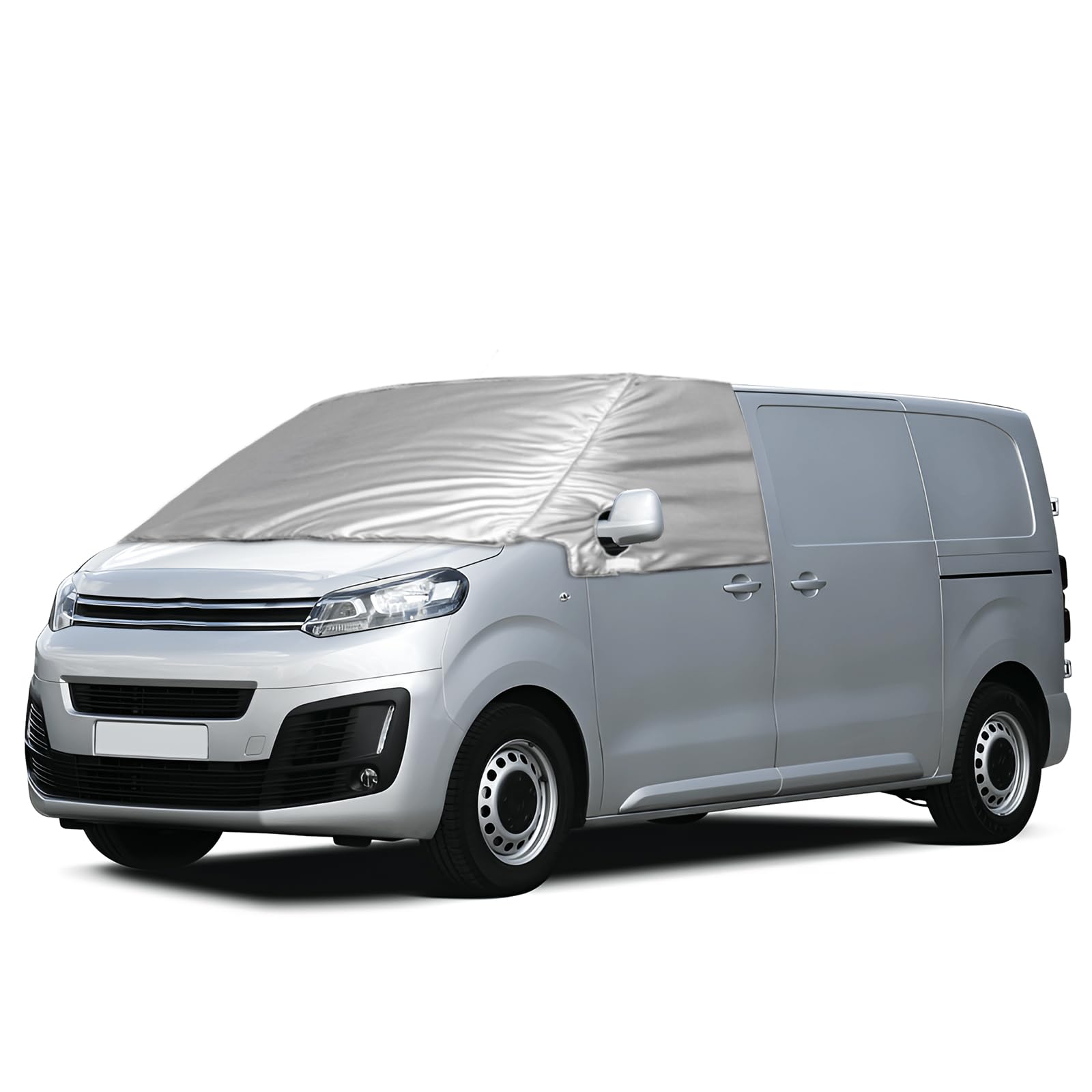 Opaltool Externe Thermo Scheibenabdeckung für Citroen Jumpy Opel Vivaro 2016-2024, Luxus Silber Wrap Windschutzscheibenabdeckung, Frontscheibenabdeckung Winter Sommer Scheibenfrostschutz Abdeckung Opaltool Externe Thermo Scheibenabdeckung für Citroen Jumpy Opel Vivaro 2016-2024, Luxus Silber Wrap Windschutzscheibenabdeckung, Frontscheibenabdeckung Winter Sommer Scheibenfrostschutz Abdeckung von Opaltool