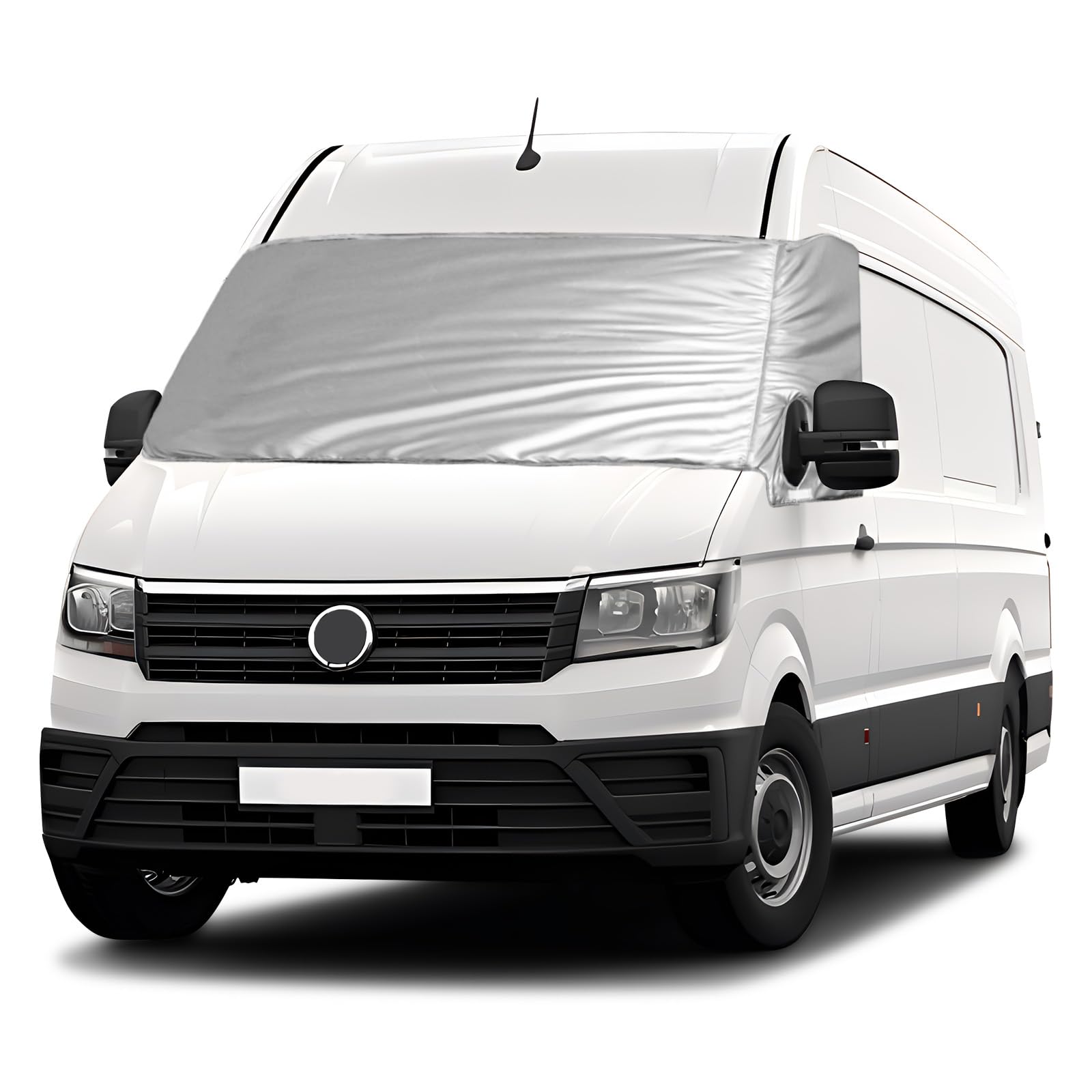 Opaltool Externe Thermo Scheibenabdeckung passend für 2018-2024 VW Crafter, Luxus Silber Wrap Windschutzscheibenabdeckung,Faltbare Frontscheibenabdeckung Winter Sommer Scheibenfrostschutz Abdeckung Opaltool Externe Thermo Scheibenabdeckung passend für 2018-2024 VW Crafter, Luxus Silber Wrap Windschutzscheibenabdeckung,Faltbare Frontscheibenabdeckung Winter Sommer Scheibenfrostschutz Abdeckung von Opaltool