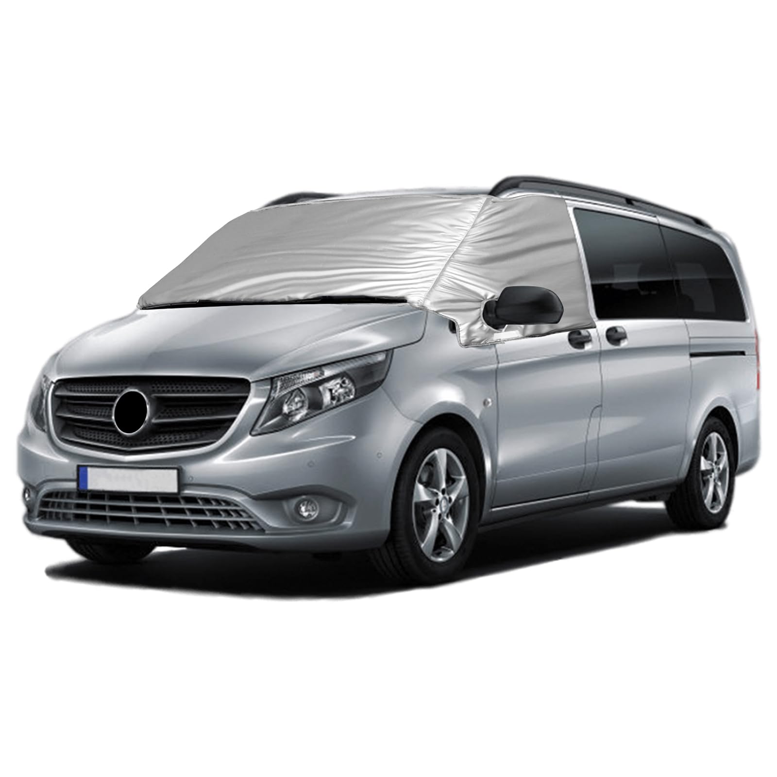 Opaltool Externe Thermo Scheibenabdeckung passend für Mercedes-Benz Vito W447 2015-2022, Luxus Silber Wrap, Faltbare Frontscheibenabdeckung Winter Sommer Scheibenfrostschutz Abdeckung Opaltool Externe Thermo Scheibenabdeckung passend für Mercedes-Benz Vito W447 2015-2022, Luxus Silber Wrap, Faltbare Frontscheibenabdeckung Winter Sommer Scheibenfrostschutz Abdeckung von Opaltool