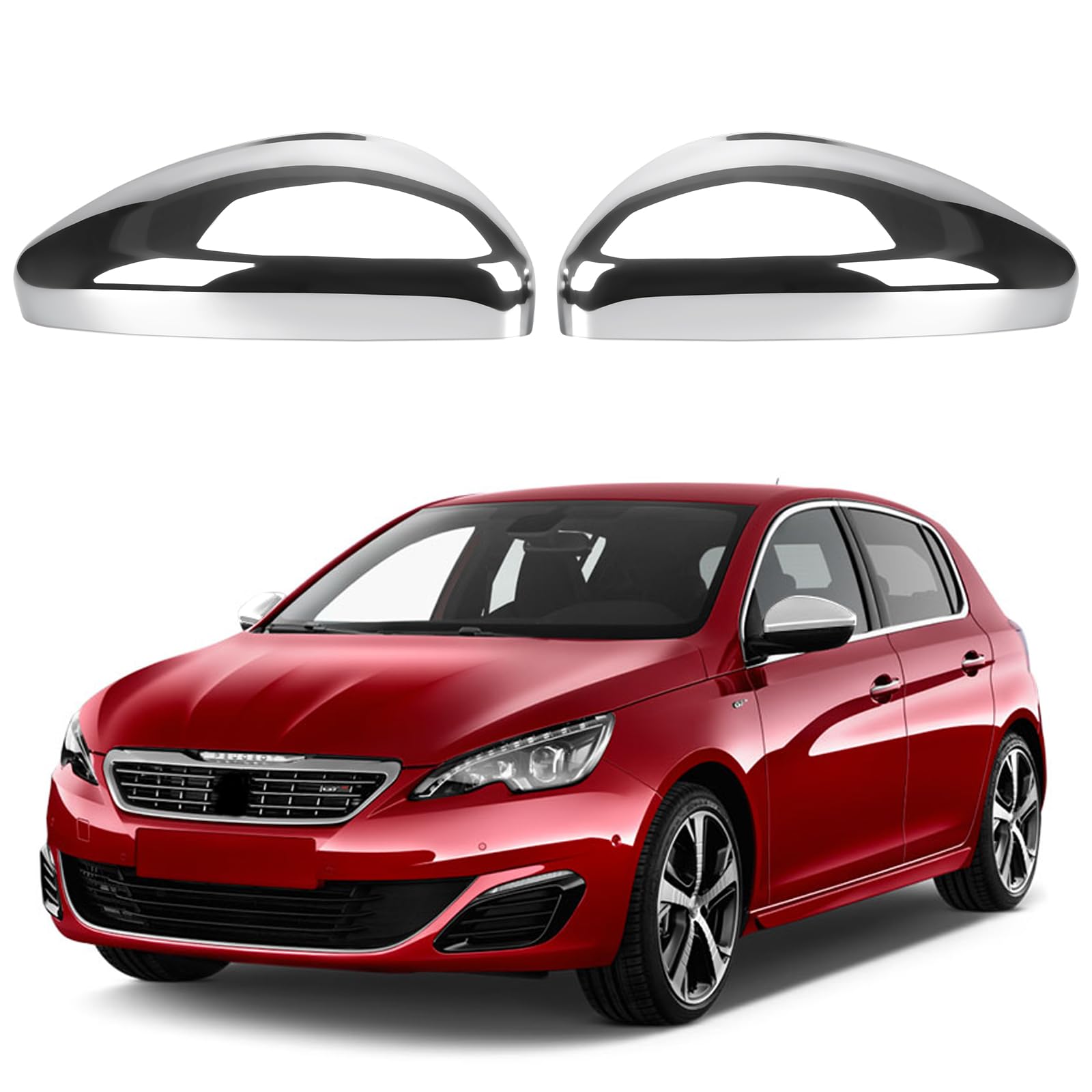 Opaltool 1 Paar Auto Spiegelkappen Ersatz für Peugeot 308 T9 MK2 2013-2022, Außenspiegelkappen Rückspiegelkappen Seitenspiegel Abdeckungen, Links und Rechts 1610708080 Opaltool 1 Paar Auto Spiegelkappen Ersatz für Peugeot 308 T9 MK2 2013-2022, Außenspiegelkappen Rückspiegelkappen Seitenspiegel Abdeckungen, Links und Rechts 1610708080 von Opaltool