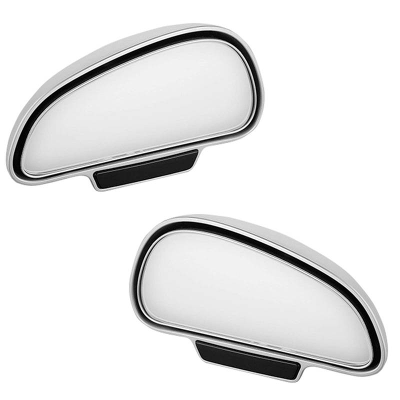Opaltool 2pcs Auto Toter Winkelspiegel 360 Grad Außenspiegel Blindspiegel Fahrschulspiegel Universal Winkel Spiegel (Silber) von Opaltool
