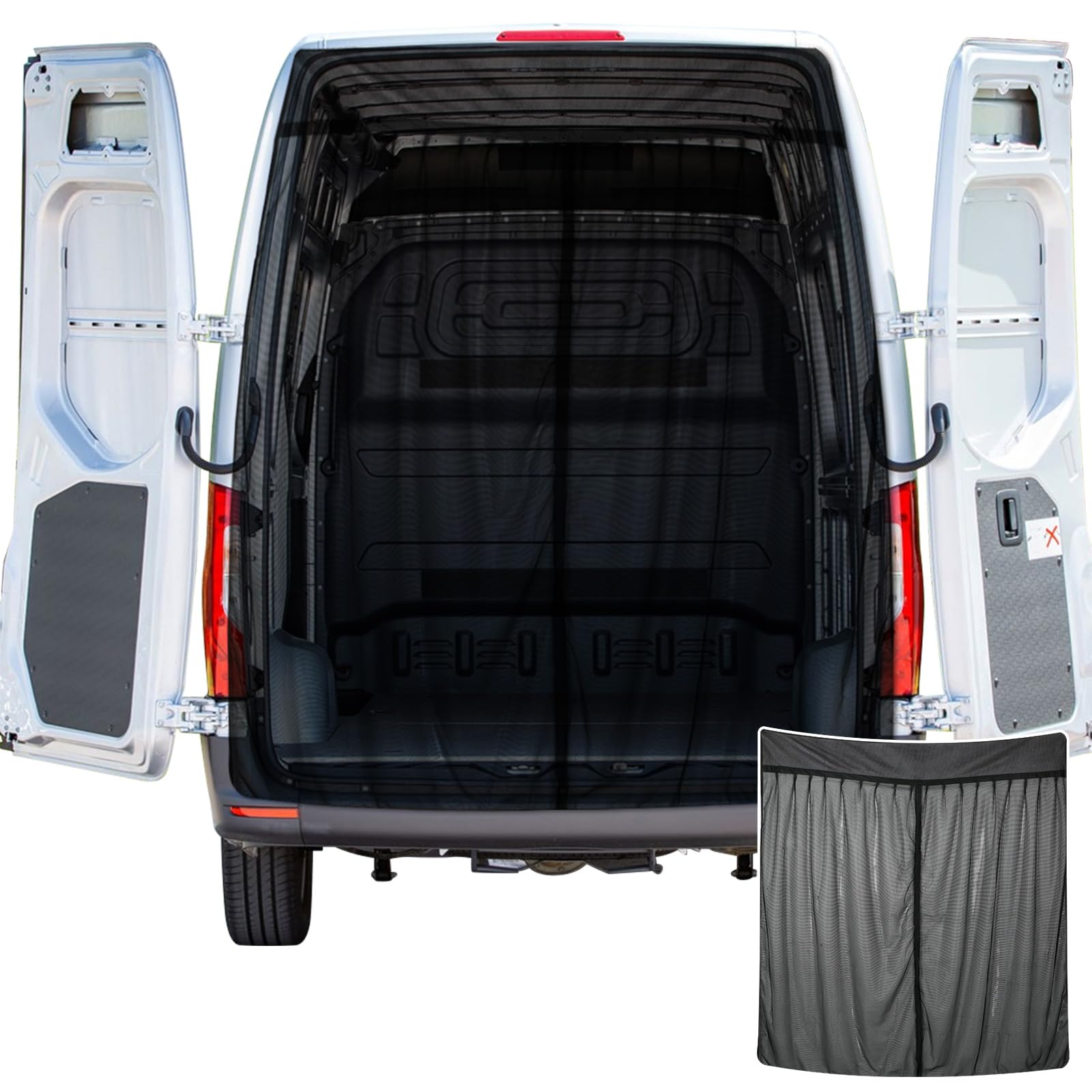 Opaltool Auto Insektennetz für Mercedes-Benz Sprinter Hochdach, Magnetische Heckklappe Hintertür Insektenschutznetze mit 4-seitigen Magneten für Camping Privatsphäre-Schutz Opaltool Auto Insektennetz für Mercedes-Benz Sprinter Hochdach, Magnetische Heckklappe Hintertür Insektenschutznetze mit 4-seitigen Magneten für Camping Privatsphäre-Schutz von Opaltool