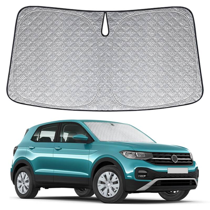 Opaltool Frontscheiben Sonnenschutz Auto Ersatz für 2017-2023 Volkswagen T-ROC, Frontscheibenabdeckung Auto Faltbare Windschutzscheibenabdeckung Innere Blöcke UV-Strahlen Sonnenblende Protector von Opaltool