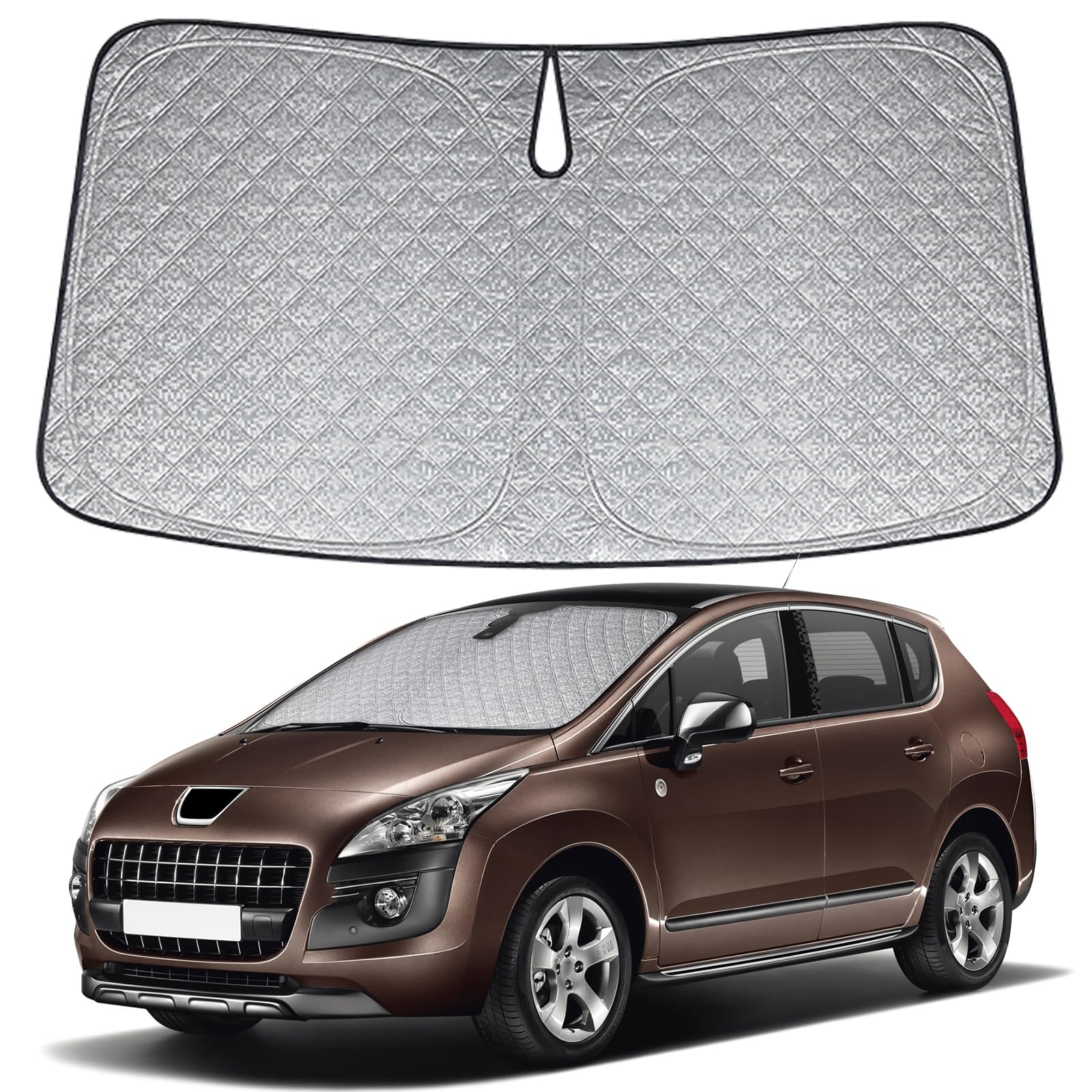 Opaltool Frontscheiben Sonnenschutz Auto Ersatz für Peugeot 3008 2008-2016, Frontscheibenabdeckung Auto Faltbare Windschutzscheibenabdeckung Innere Blöcke UV-Strahlen Sonnenblende Protector Opaltool Frontscheiben Sonnenschutz Auto Ersatz für Peugeot 3008 2008-2016, Frontscheibenabdeckung Auto Faltbare Windschutzscheibenabdeckung Innere Blöcke UV-Strahlen Sonnenblende Protector von Opaltool