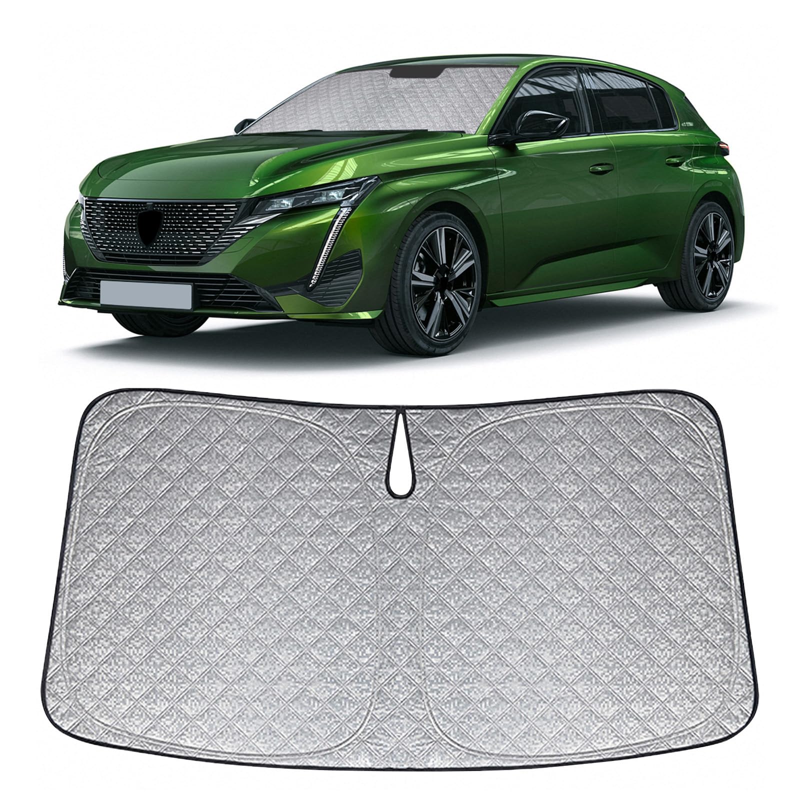 Opaltool Frontscheiben Sonnenschutz Auto Ersatz für Peugeot 308 P5 2021-2025, Frontscheibenabdeckung Auto Faltbare Windschutzscheibenabdeckung Innere Blöcke UV-Strahlen Sonnenblende Protector Opaltool Frontscheiben Sonnenschutz Auto Ersatz für Peugeot 308 P5 2021-2025, Frontscheibenabdeckung Auto Faltbare Windschutzscheibenabdeckung Innere Blöcke UV-Strahlen Sonnenblende Protector von Opaltool