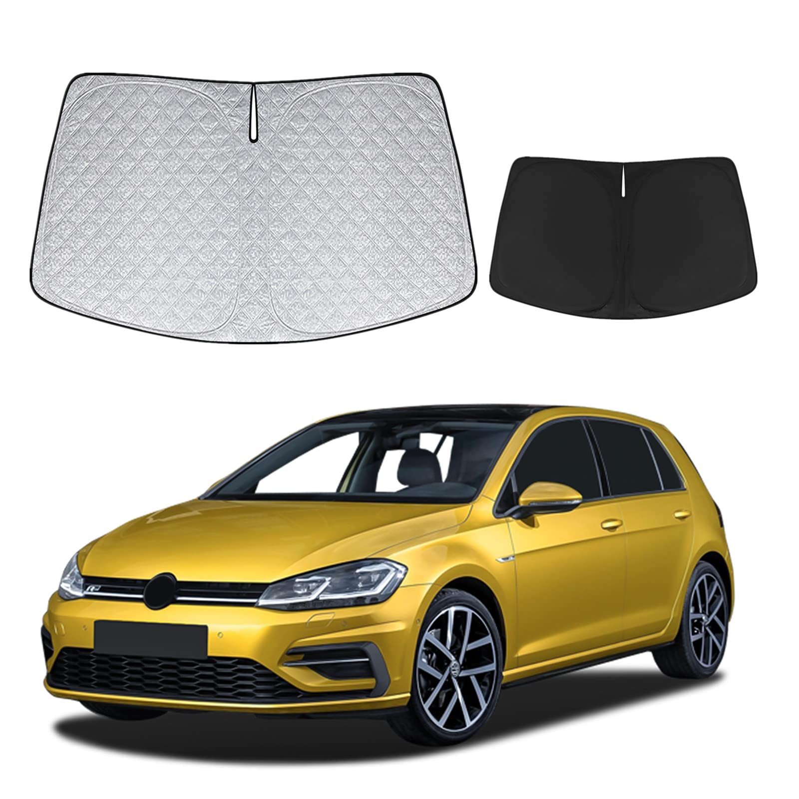 Opaltool Frontscheiben Sonnenschutz Auto Ersatz für VW Golf MK7 2014-2020, Frontscheibenabdeckung Auto Faltbare Windschutzscheibenabdeckung Innere Blöcke UV-Strahlen Sonnenblende Protector Opaltool Frontscheiben Sonnenschutz Auto Ersatz für VW Golf MK7 2014-2020, Frontscheibenabdeckung Auto Faltbare Windschutzscheibenabdeckung Innere Blöcke UV-Strahlen Sonnenblende Protector von Opaltool