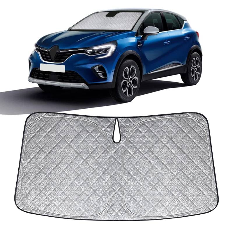 Opaltool Frontscheibenabdeckung Auto Faltbare Ersatz für Renault Captur 2014-2025, Frontscheiben Sonnenschutz Auto Windschutzscheibenabdeckung Innere Blöcke UV-Strahlen Sonnenblende Protector von Opaltool