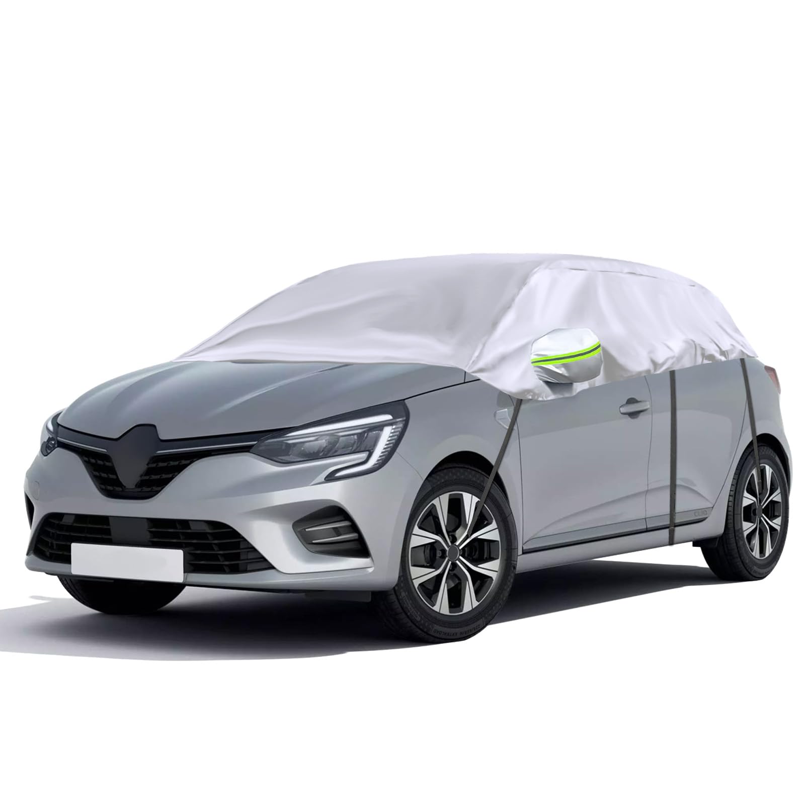 Opaltool Halbgarage für Hatchback 2005-2023 Renault Clio, Silber Maßgeschneidertes Autogarage Softtop Halbabdeckung mit Verstellbaren Haken und Ohrkappen Opaltool Halbgarage für Hatchback 2005-2023 Renault Clio, Silber Maßgeschneidertes Autogarage Softtop Halbabdeckung mit Verstellbaren Haken und Ohrkappen von Opaltool