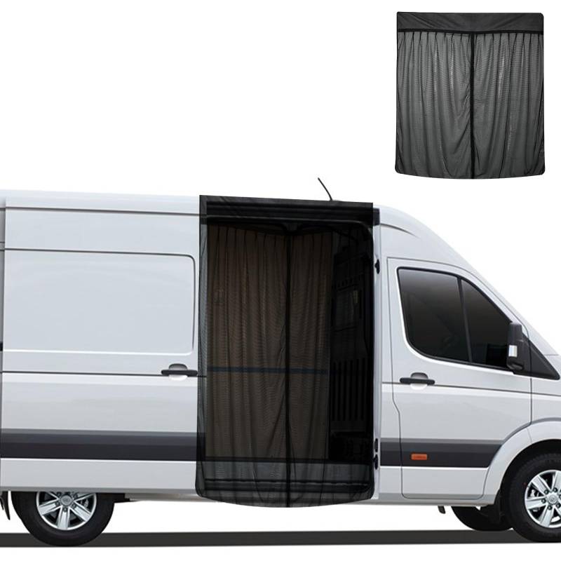 Opaltool Auto Insektennetz für Ford Transit Custom& Campervans, Magnetische Schiebetür Insektenschutznetze mit 4-seitigen Magneten für Camping Privatsphäre-Schutz von Opaltool