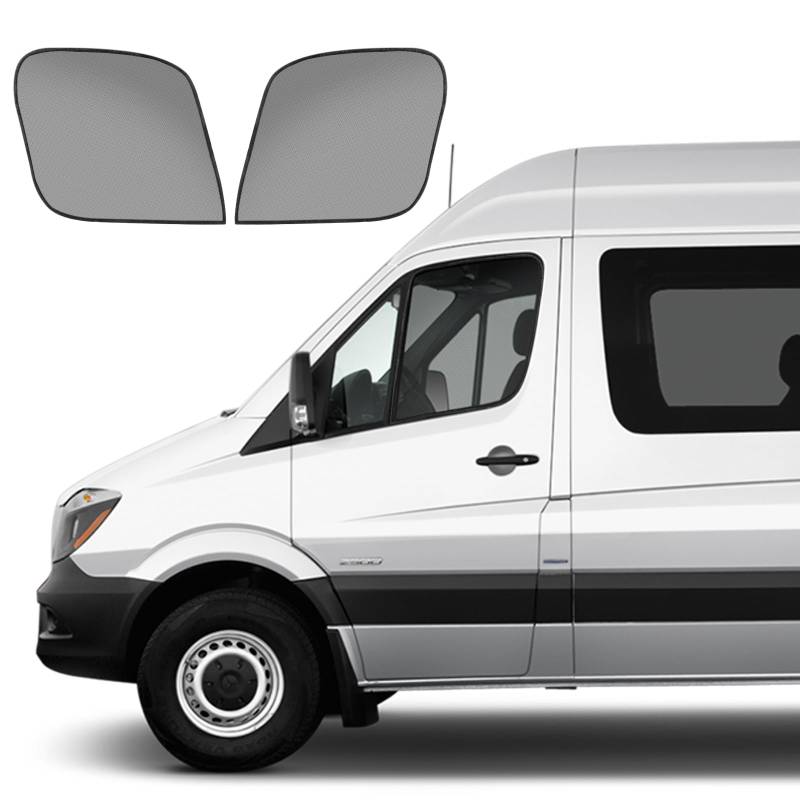 Opaltool Magnetische Seitenfenster Insektenschutznetze für Mercedes-Benz Sprinter 2007-2024 High Roof, Elastische Auto Sonnenblende Seitenfenster für UV-Sonnenschutz & Privatsphärenschutz von Opaltool