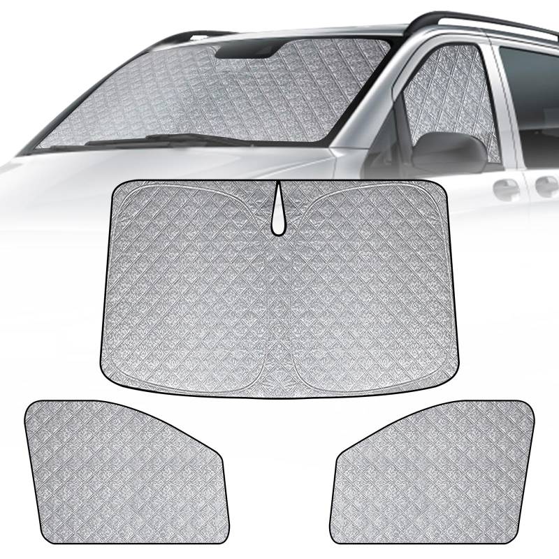 Opaltool Sonnenschutz Auto Seitenscheibe für Mercedes-Benz Vito W447 2014-2025 SWB, 3-teiliges Magnetisches Autoscheiben Sonnenschutz mit UV-Schutz, Privatsphäre und Effektiver Hitzeabwehr von Opaltool