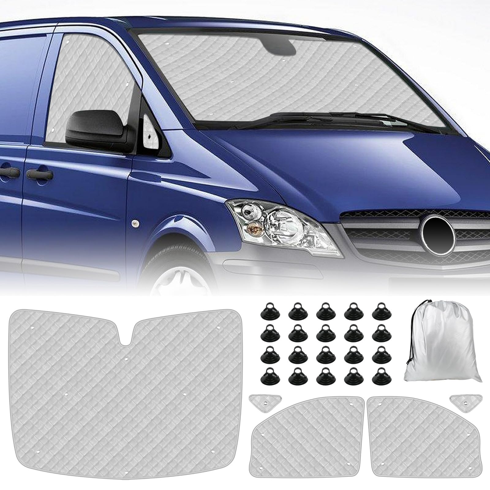 Opaltool Thermomatte Fahrerhaus Innen für 2003-2014 Mercedes-Benz VITO II W639/Viano, 5-teiliges UV- & Wasserschutz Sonnenschutz Frontscheibe Innen für Wohnmobil Privatsphäre & Temperaturkontrolle Opaltool Thermomatte Fahrerhaus Innen für 2003-2014 Mercedes-Benz VITO II W639/Viano, 5-teiliges UV- & Wasserschutz Sonnenschutz Frontscheibe Innen für Wohnmobil Privatsphäre & Temperaturkontrolle von Opaltool