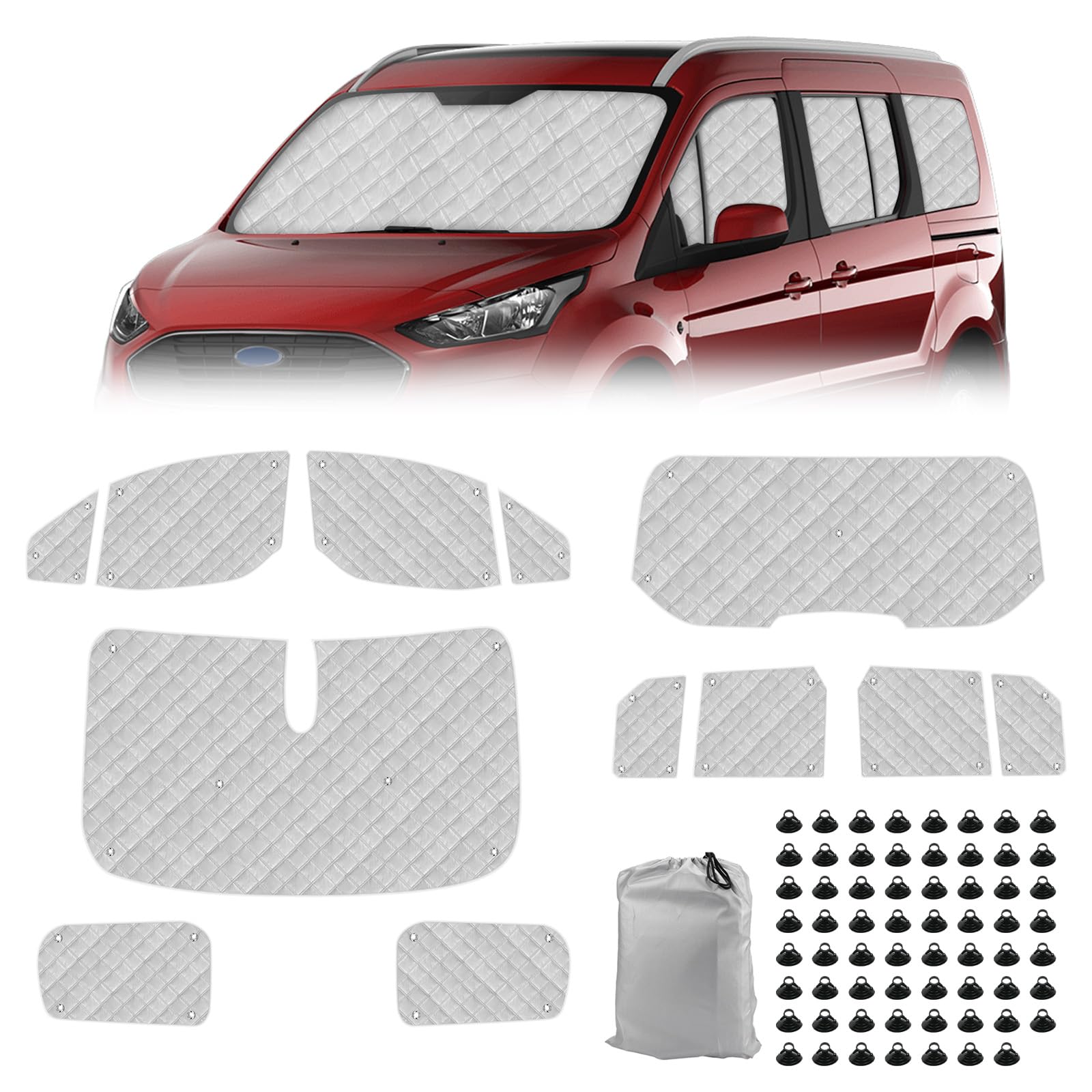 Opaltool Thermomatte Fahrerhaus Innen für 2012-2022 Ford Tourneo Connect, 12-teiliges LWB UV- & Wasserschutz Sonnenschutz Frontscheibe Innen für Wohnmobil Privatsphäre & Temperaturkontrolle Opaltool Thermomatte Fahrerhaus Innen für 2012-2022 Ford Tourneo Connect, 12-teiliges LWB UV- & Wasserschutz Sonnenschutz Frontscheibe Innen für Wohnmobil Privatsphäre & Temperaturkontrolle von Opaltool