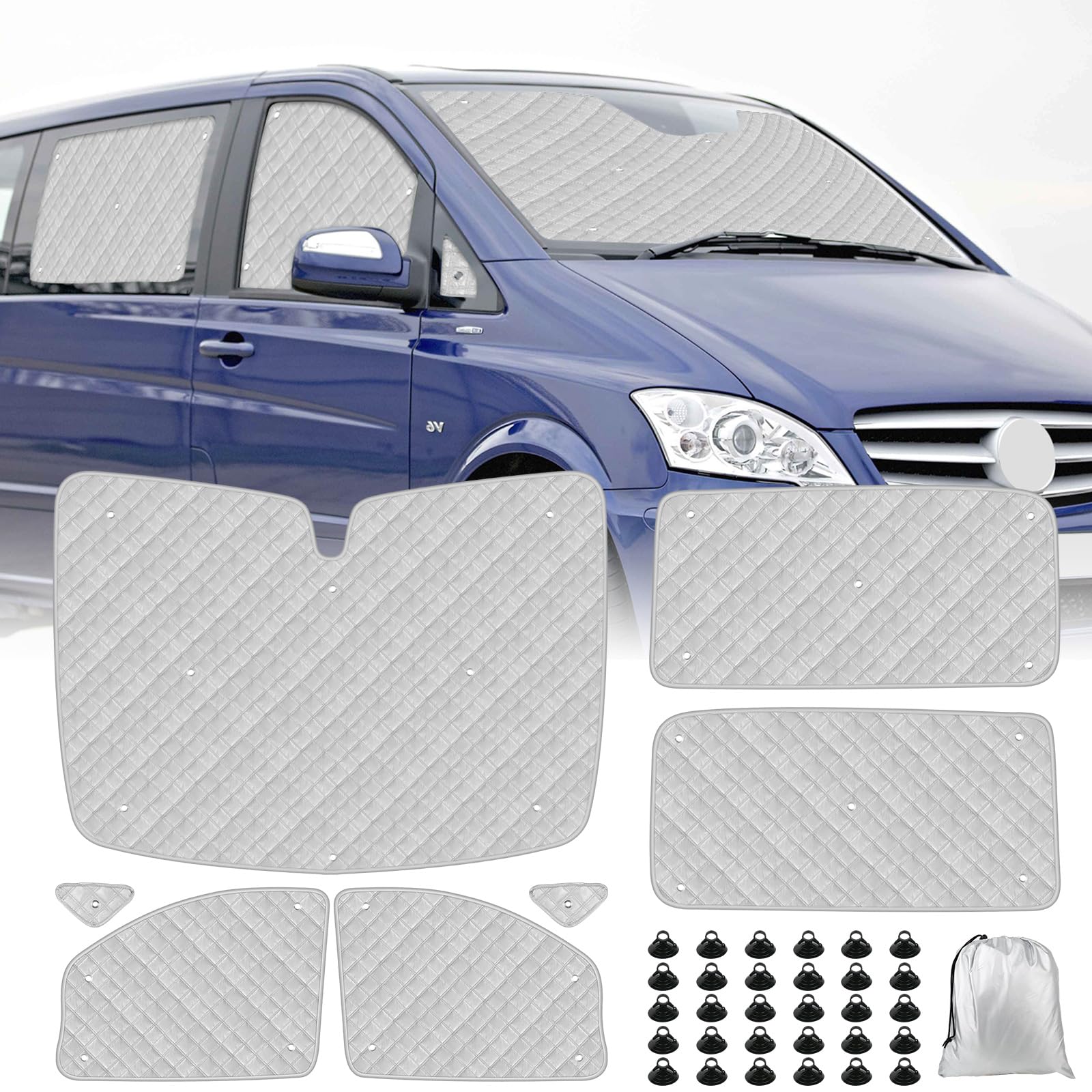 Opaltool Thermomatte Fahrerhaus Innen für 2014-2022 Mercedes-Benz VITO III W447/Viano, 5-teiliges UV- & Wasserschutz Sonnenschutz Frontscheibe Innen für Wohnmobil Privatsphäre & Temperaturkontrolle Opaltool Thermomatte Fahrerhaus Innen für 2014-2022 Mercedes-Benz VITO III W447/Viano, 5-teiliges UV- & Wasserschutz Sonnenschutz Frontscheibe Innen für Wohnmobil Privatsphäre & Temperaturkontrolle von Opaltool