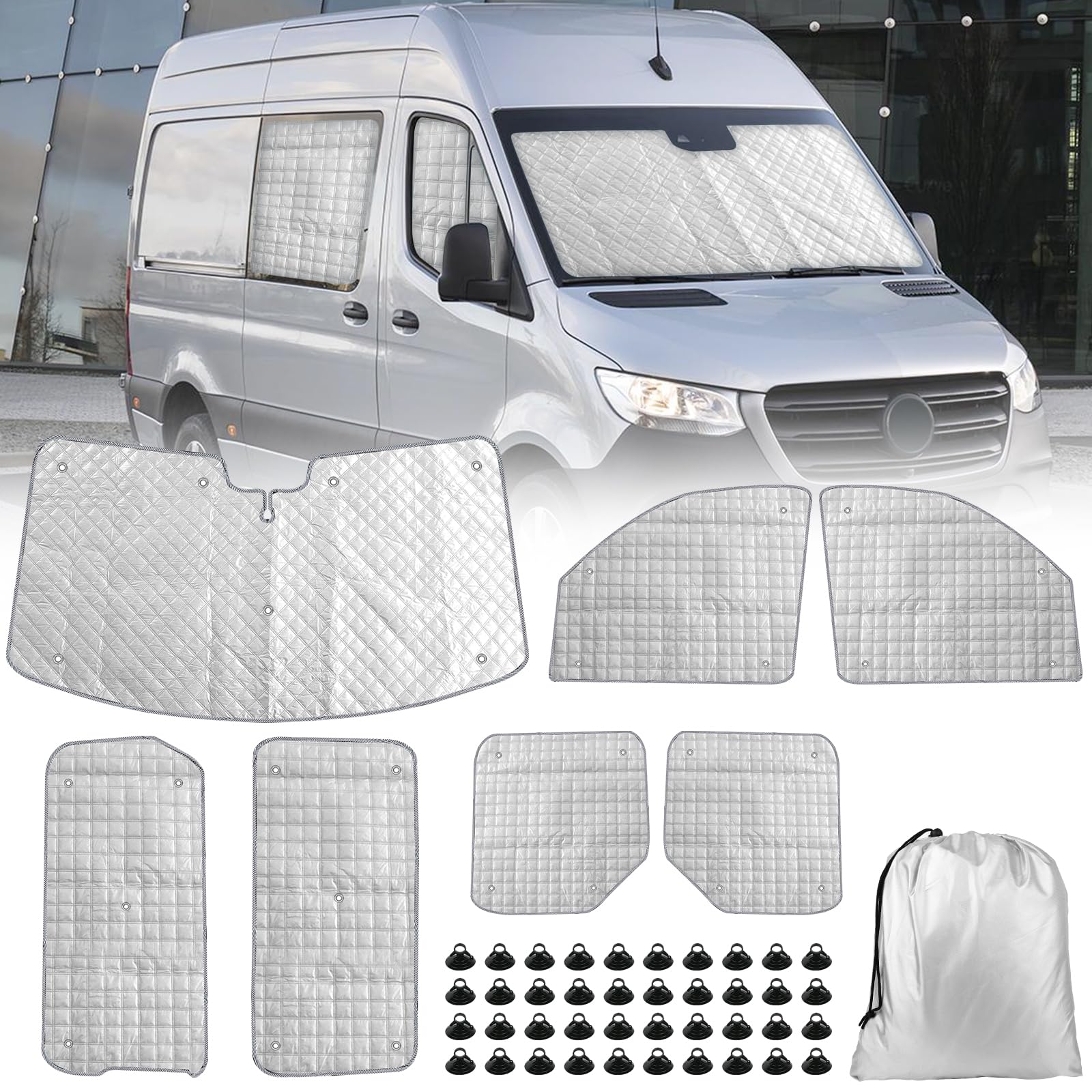 Opaltool Thermomatte Fahrerhaus Innen für 2019-2024 Mercedes Sprinter (907/910) VS30, 7-teiliges UV- & Wasserschutz Sonnenschutz Frontscheibe Innen für Wohnmobil Privatsphäre & Temperaturkontrolle Opaltool Thermomatte Fahrerhaus Innen für 2019-2024 Mercedes Sprinter (907/910) VS30, 7-teiliges UV- & Wasserschutz Sonnenschutz Frontscheibe Innen für Wohnmobil Privatsphäre & Temperaturkontrolle von Opaltool