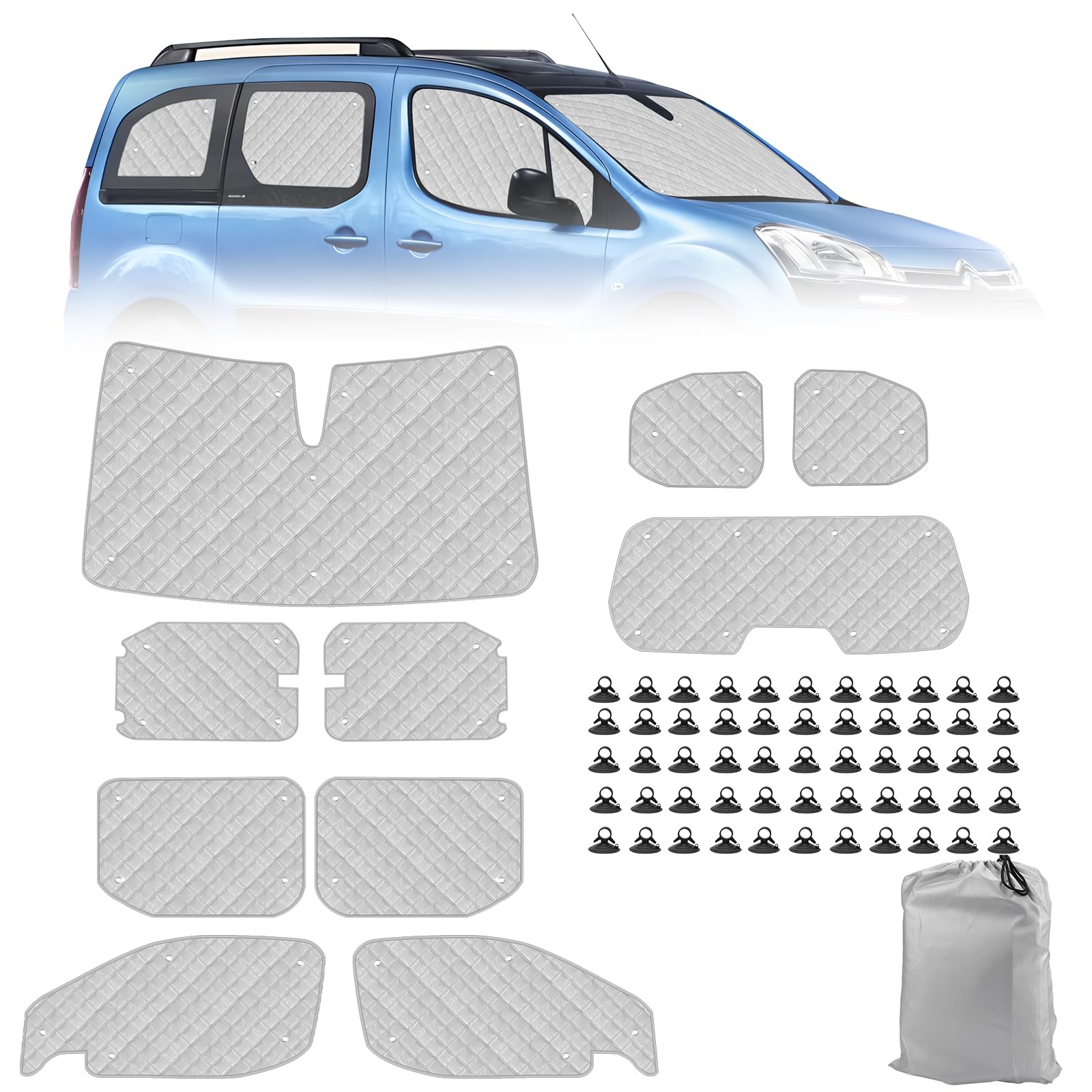 Opaltool Thermomatte Fahrerhaus Innen für Citroen Berlingo 2018-2025, 10-teiliges SWB UV- & Wasserschutz Sonnenschutz Frontscheibe Innen für Wohnmobil Privatsphäre & Temperaturkontrolle Opaltool Thermomatte Fahrerhaus Innen für Citroen Berlingo 2018-2025, 10-teiliges SWB UV- & Wasserschutz Sonnenschutz Frontscheibe Innen für Wohnmobil Privatsphäre & Temperaturkontrolle von Opaltool