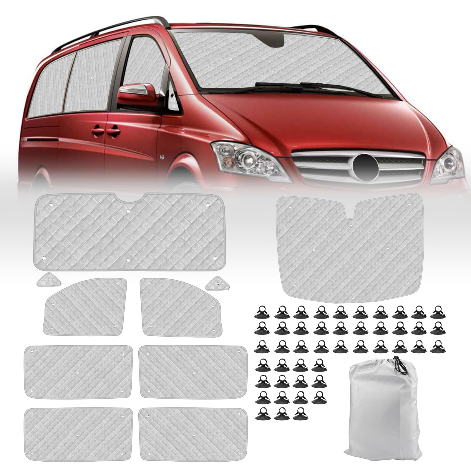 Opaltool Thermomatte Fahrerhaus Innen für Mercedes-Benz VITO II W639/Viano 2003-2014, 10PCS LWB UV- & Wasserschutz Sonnenschutz Frontscheibe Innen für Wohnmobil Privatsphäre & Temperaturkontrolle Opaltool Thermomatte Fahrerhaus Innen für Mercedes-Benz VITO II W639/Viano 2003-2014, 10PCS LWB UV- & Wasserschutz Sonnenschutz Frontscheibe Innen für Wohnmobil Privatsphäre & Temperaturkontrolle von Opaltool